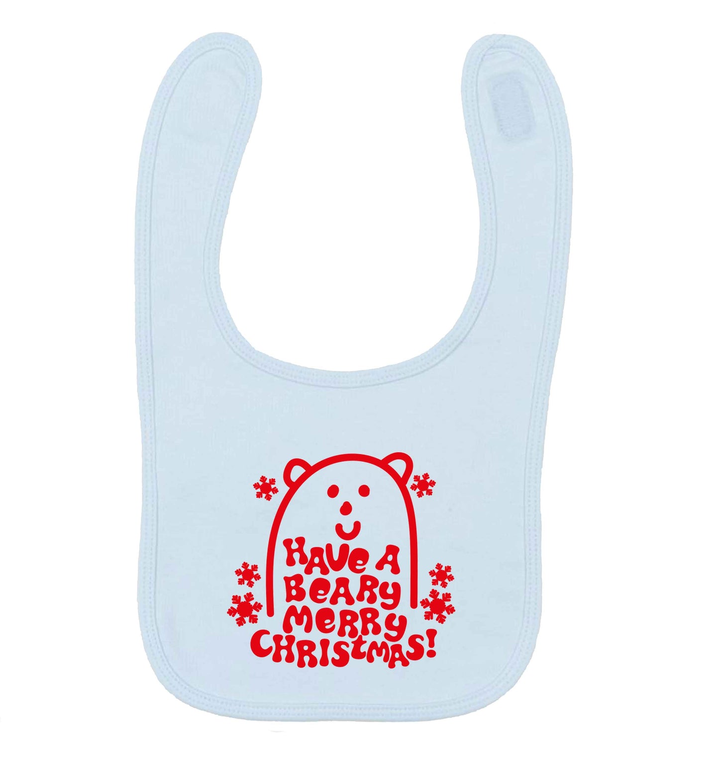 Save The Polar Bears pale blue baby bib