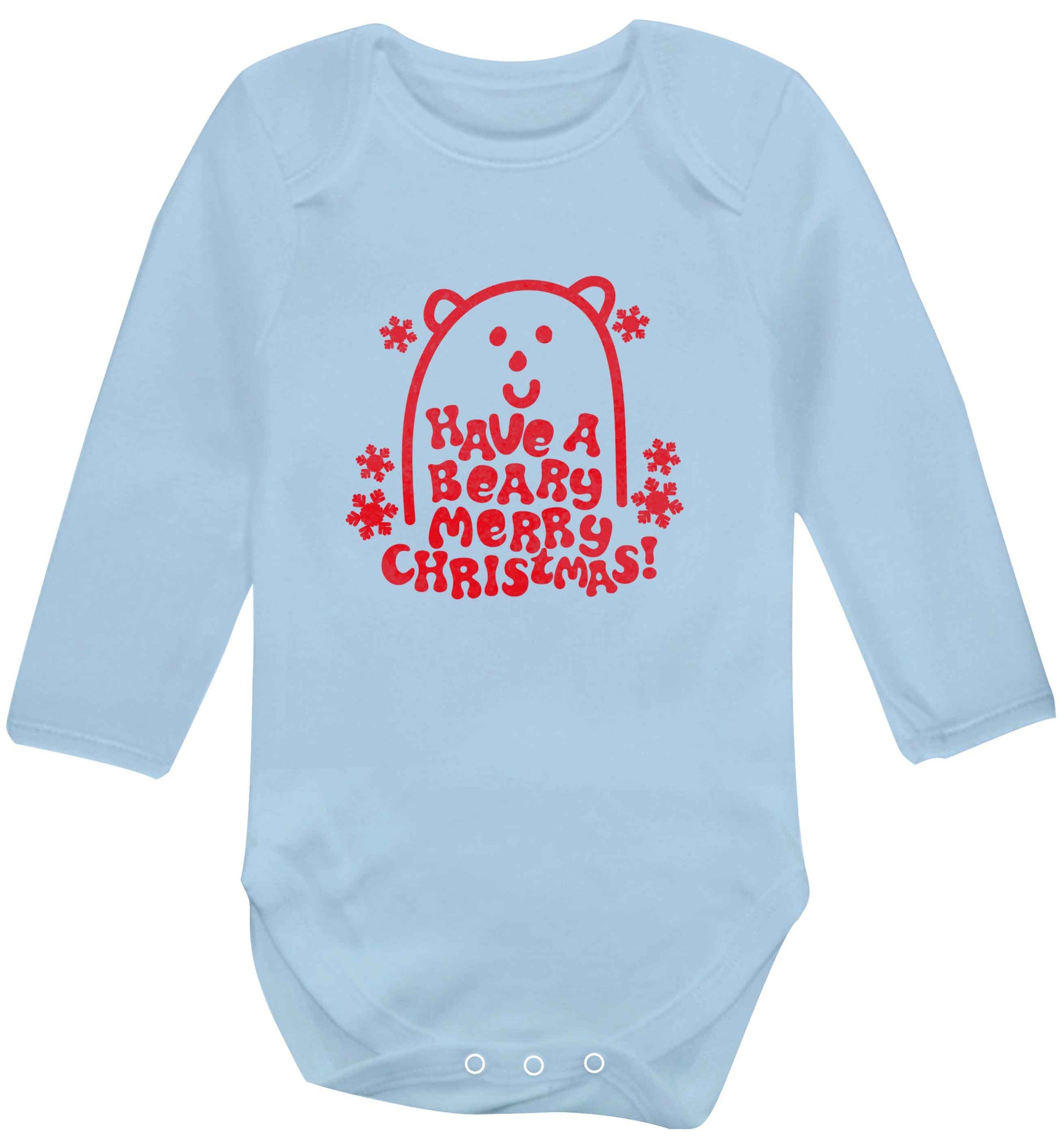 Save The Polar Bears baby vest long sleeved pale blue 6-12 months