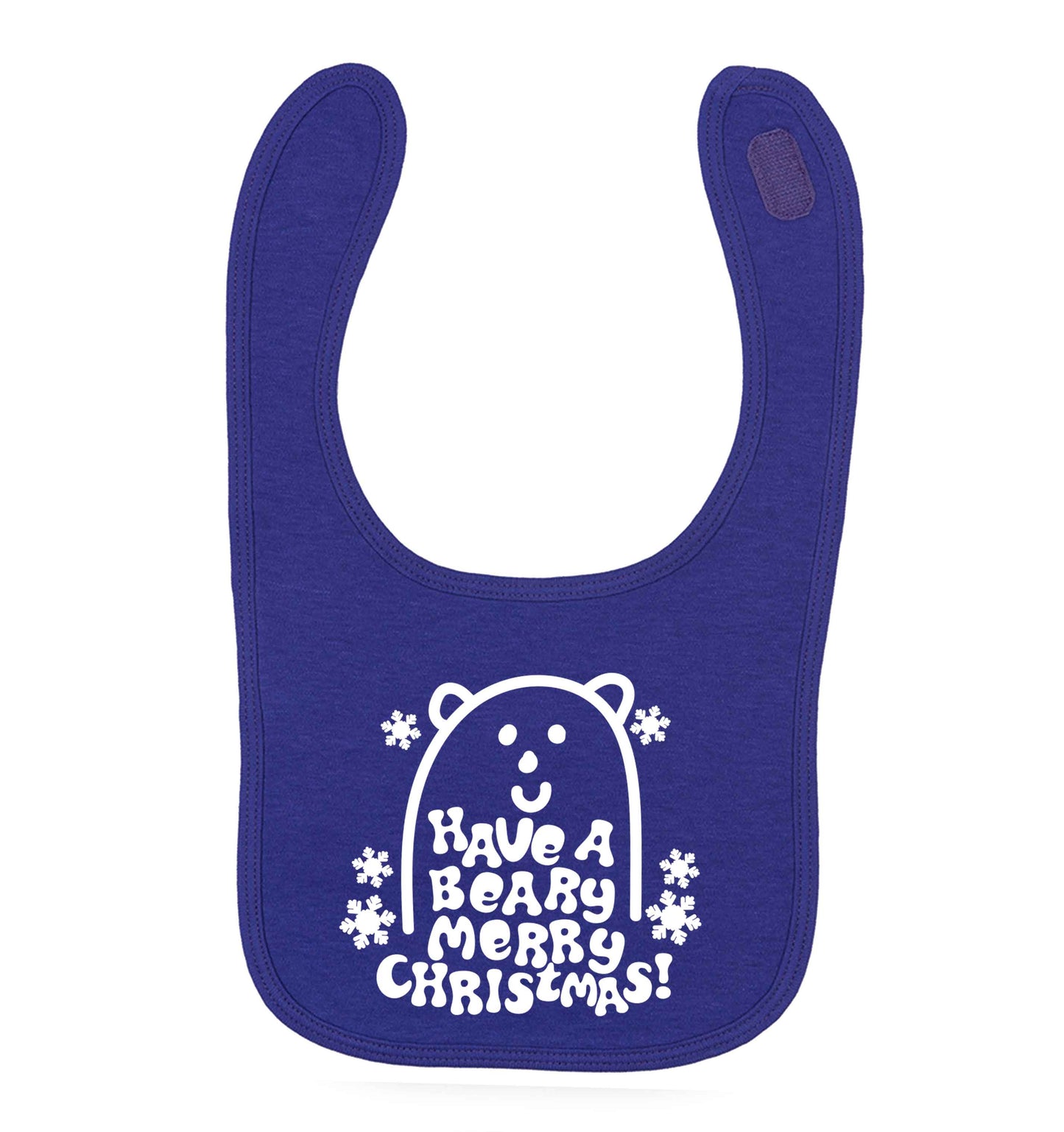 Save The Polar Bears purple baby bib