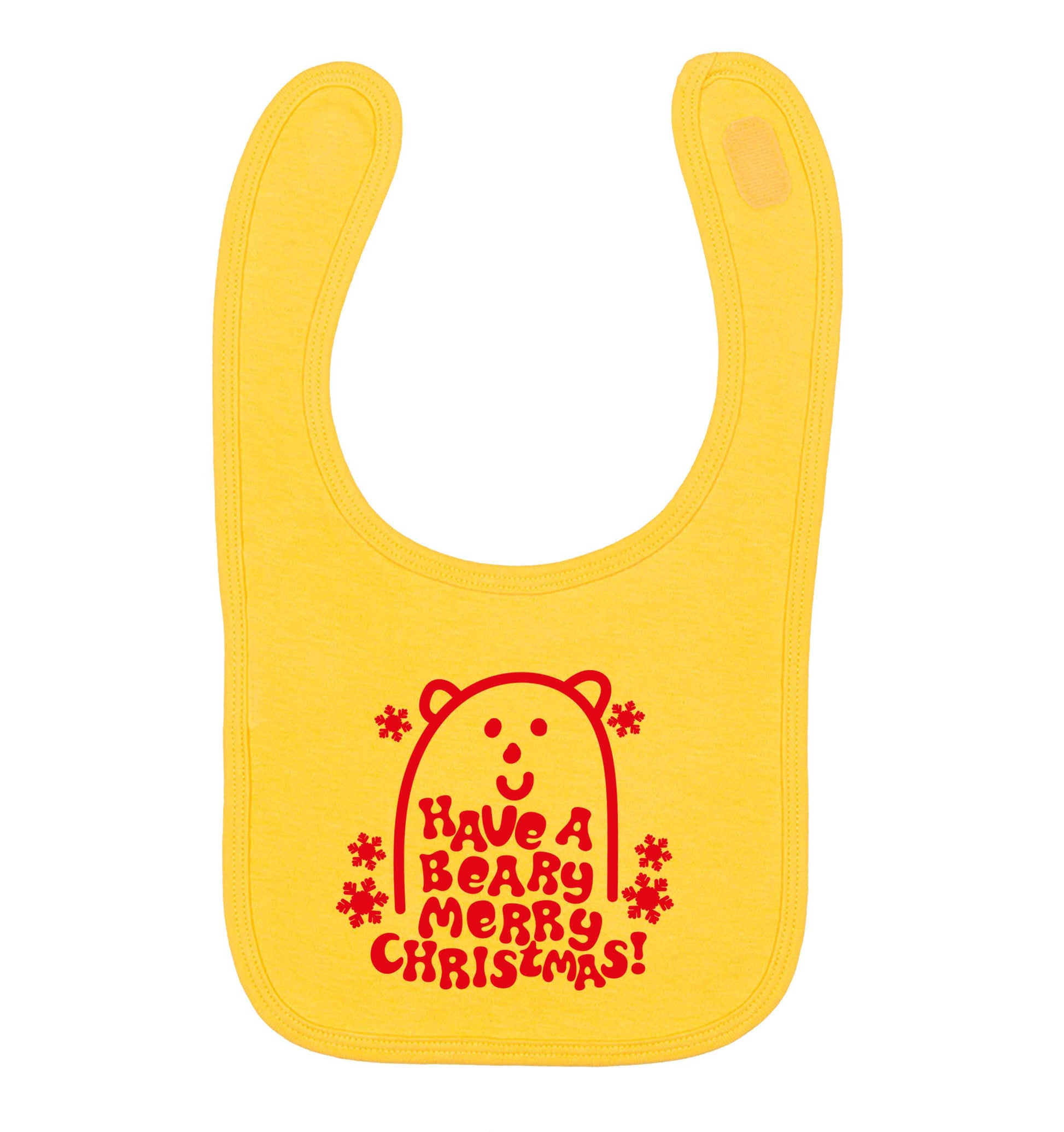 Save The Polar Bears yellow baby bib