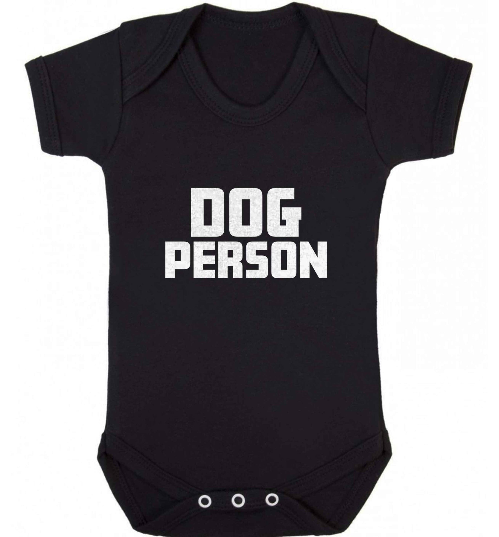 Dog Person Kit baby vest black 18-24 months