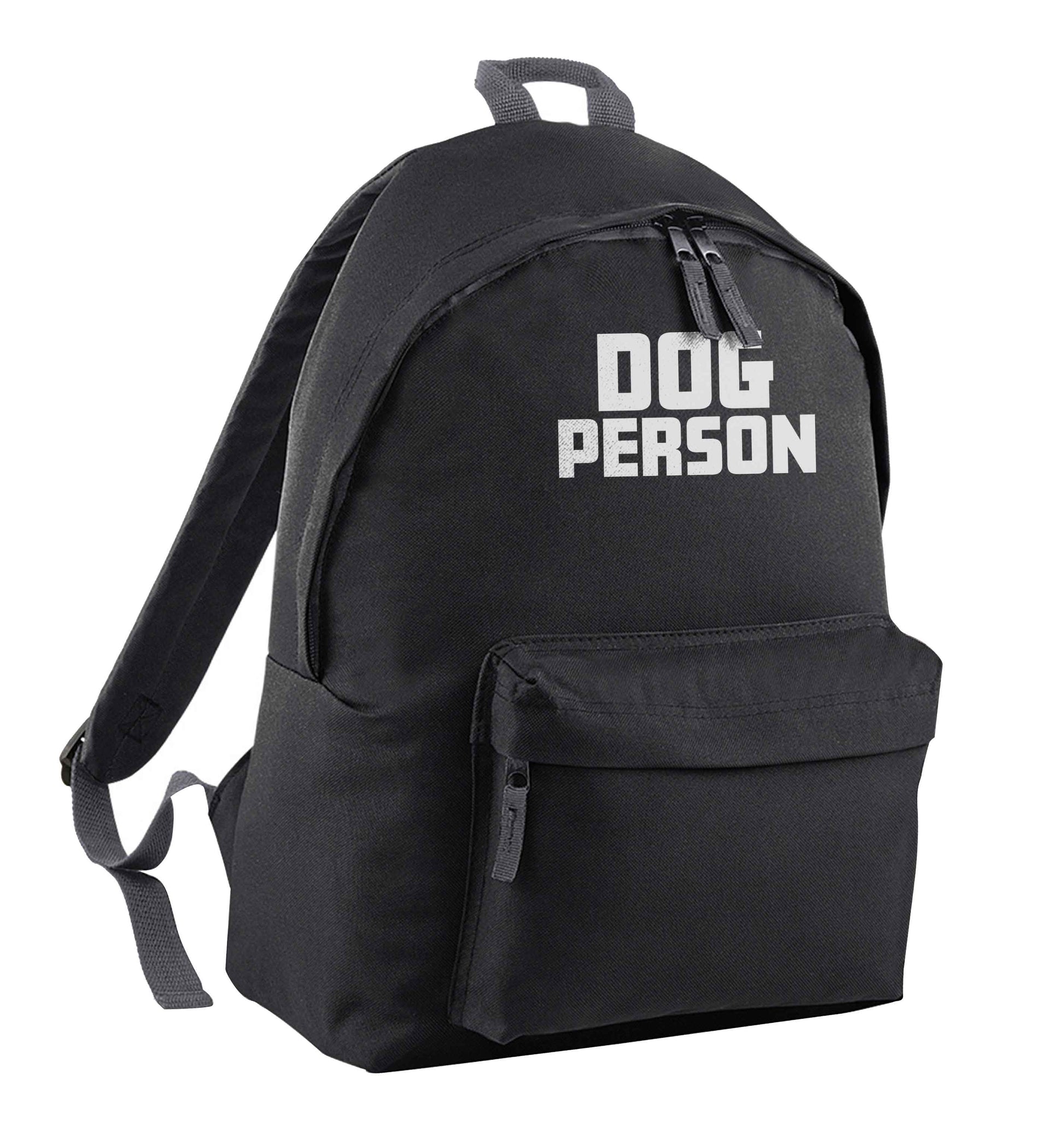 Dog Person Kit black children's backpack
