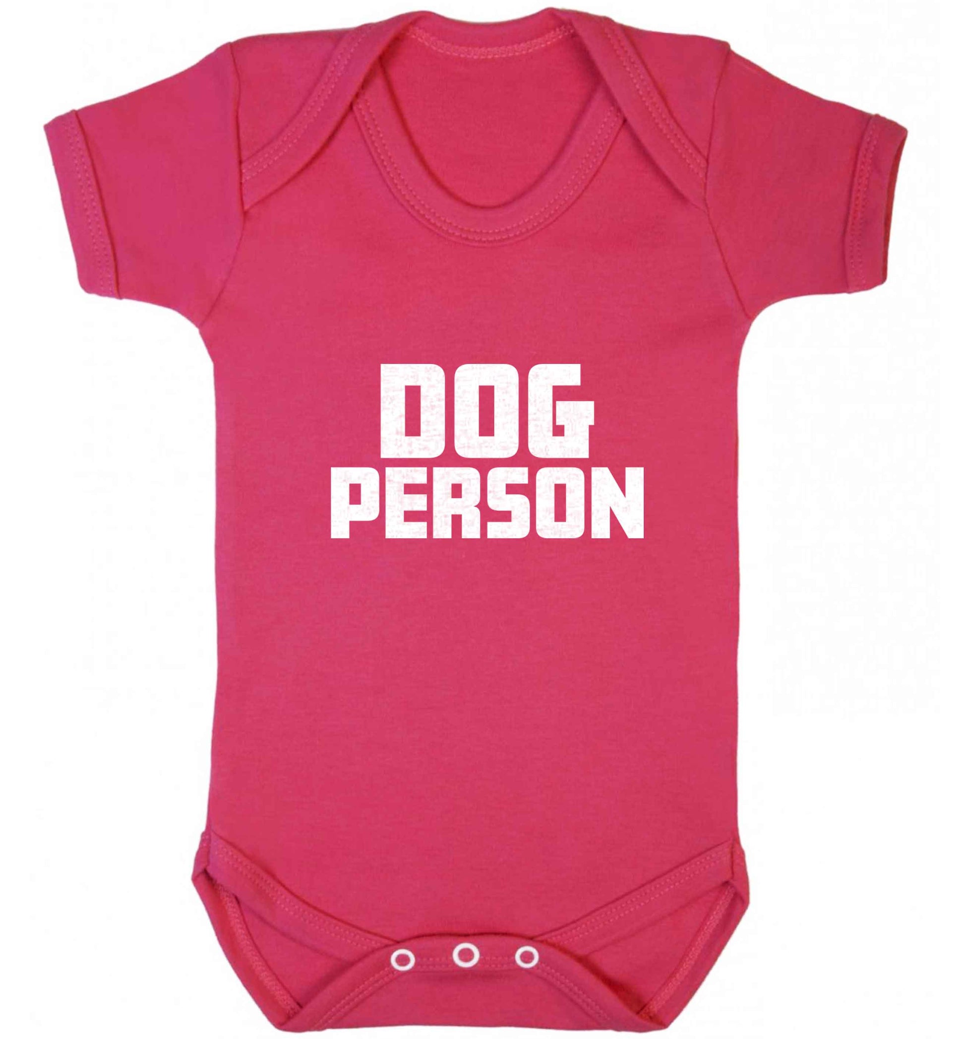 Dog Person Kit baby vest dark pink 18-24 months