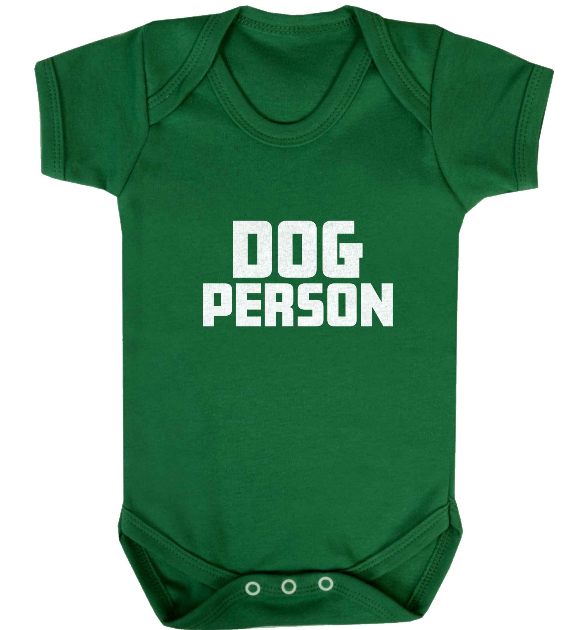 Dog Person Kit baby vest green 18-24 months