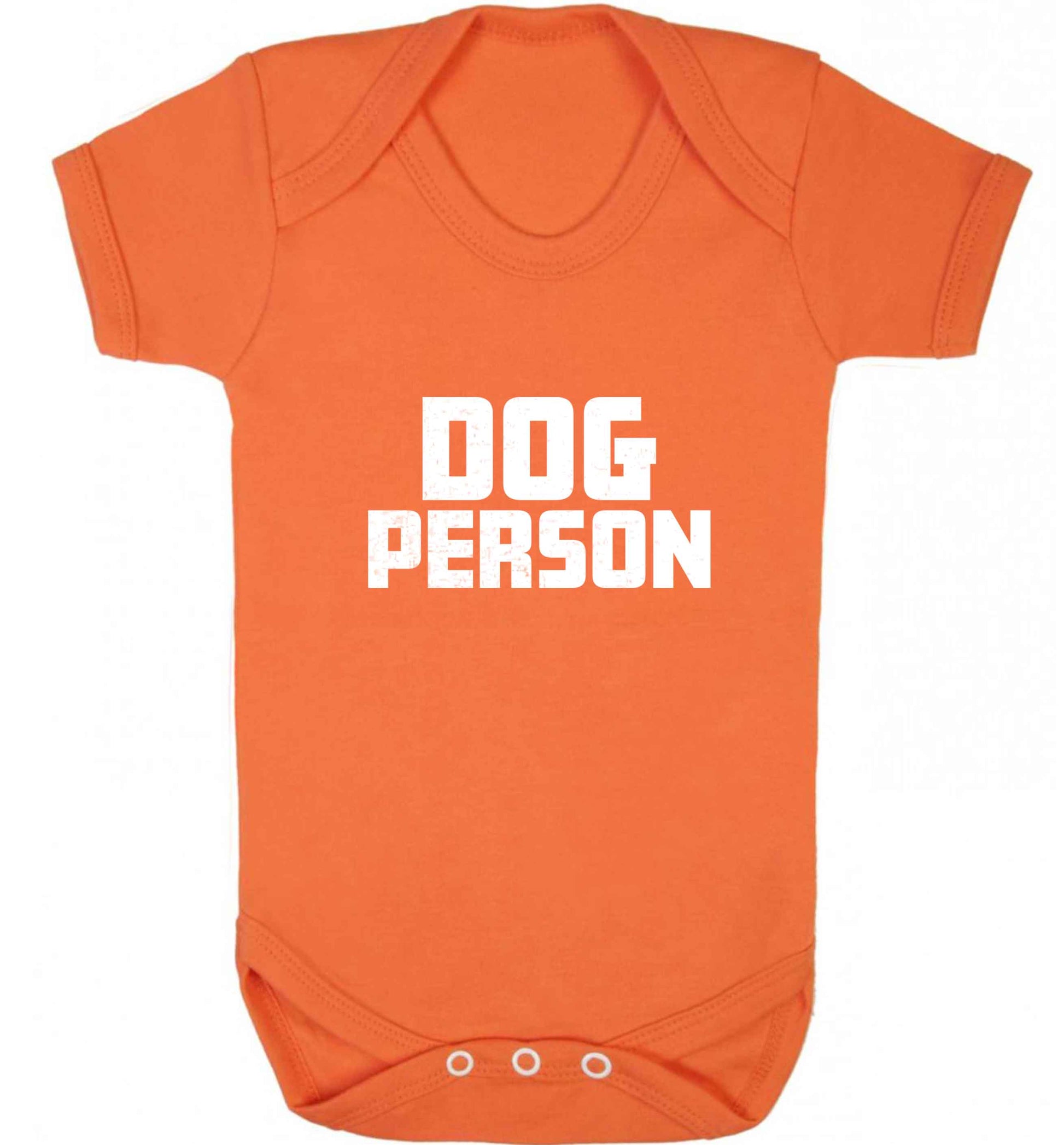 Dog Person Kit baby vest orange 18-24 months