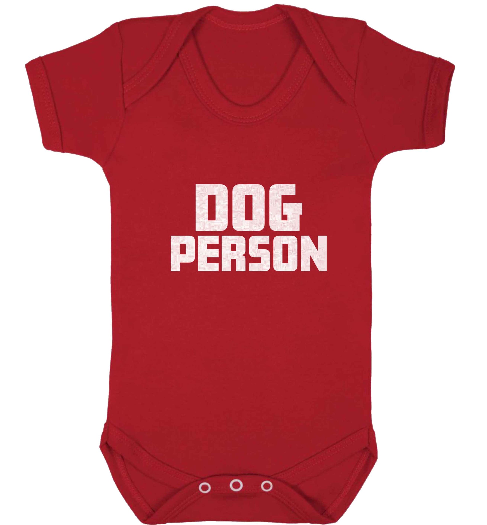 Dog Person Kit baby vest red 18-24 months