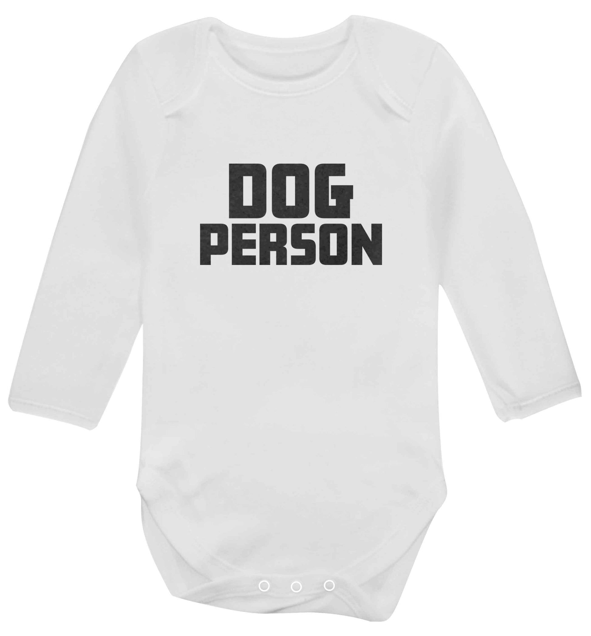 Dog Person Kit baby vest long sleeved white 6-12 months
