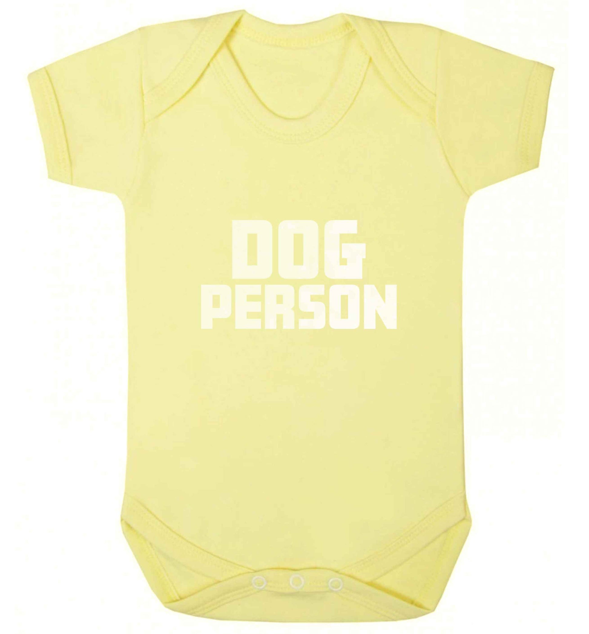 Dog Person Kit baby vest pale yellow 18-24 months
