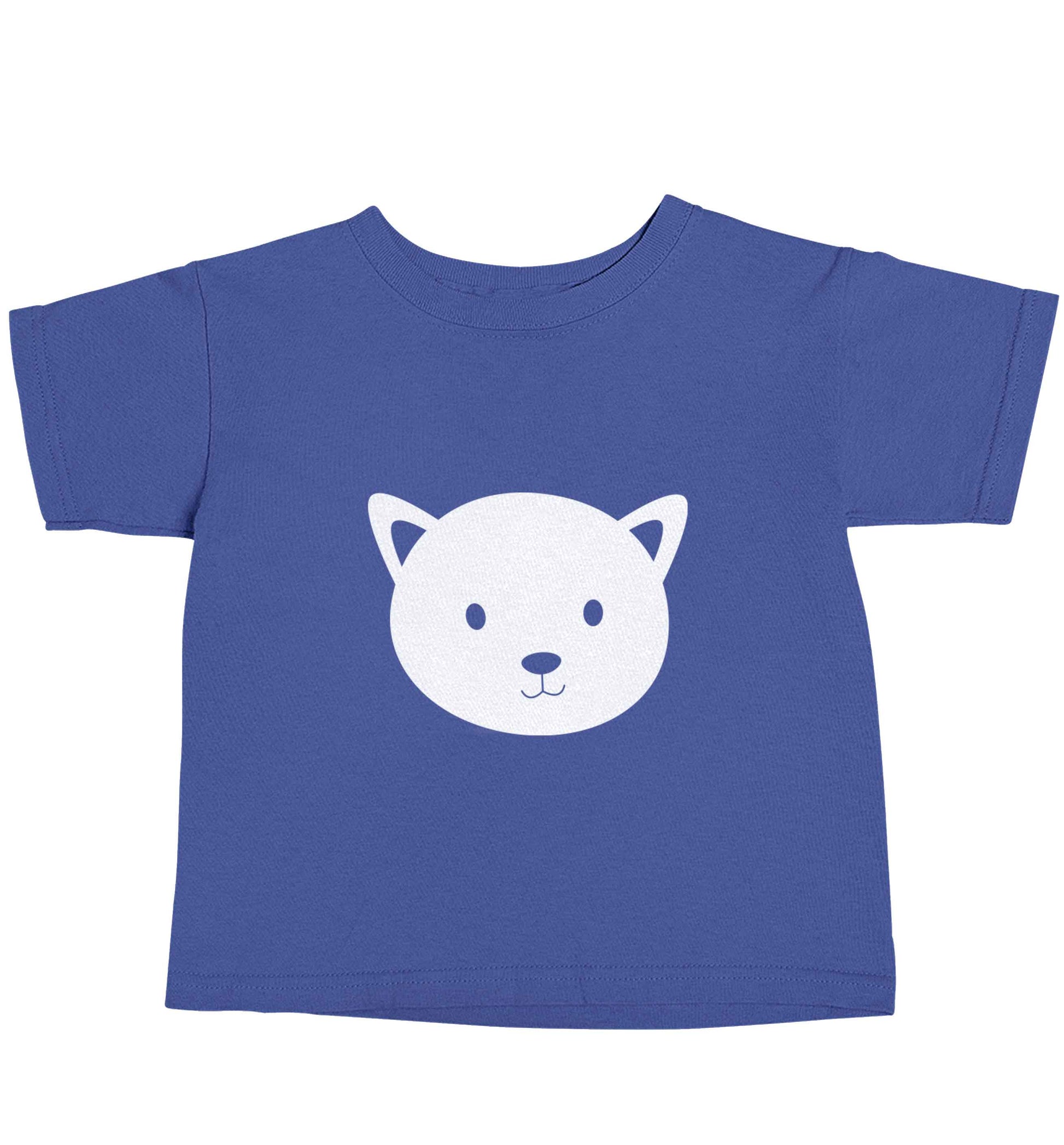 Cat face only Kit blue baby toddler Tshirt 2 Years