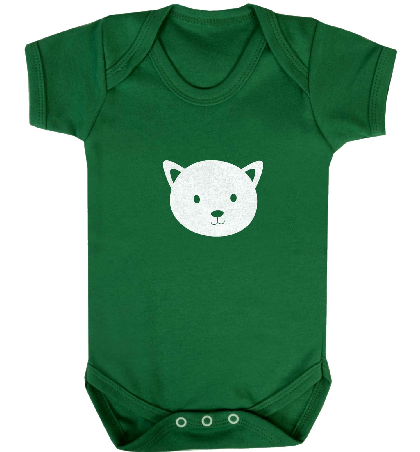 Cat face only Kit baby vest green 18-24 months