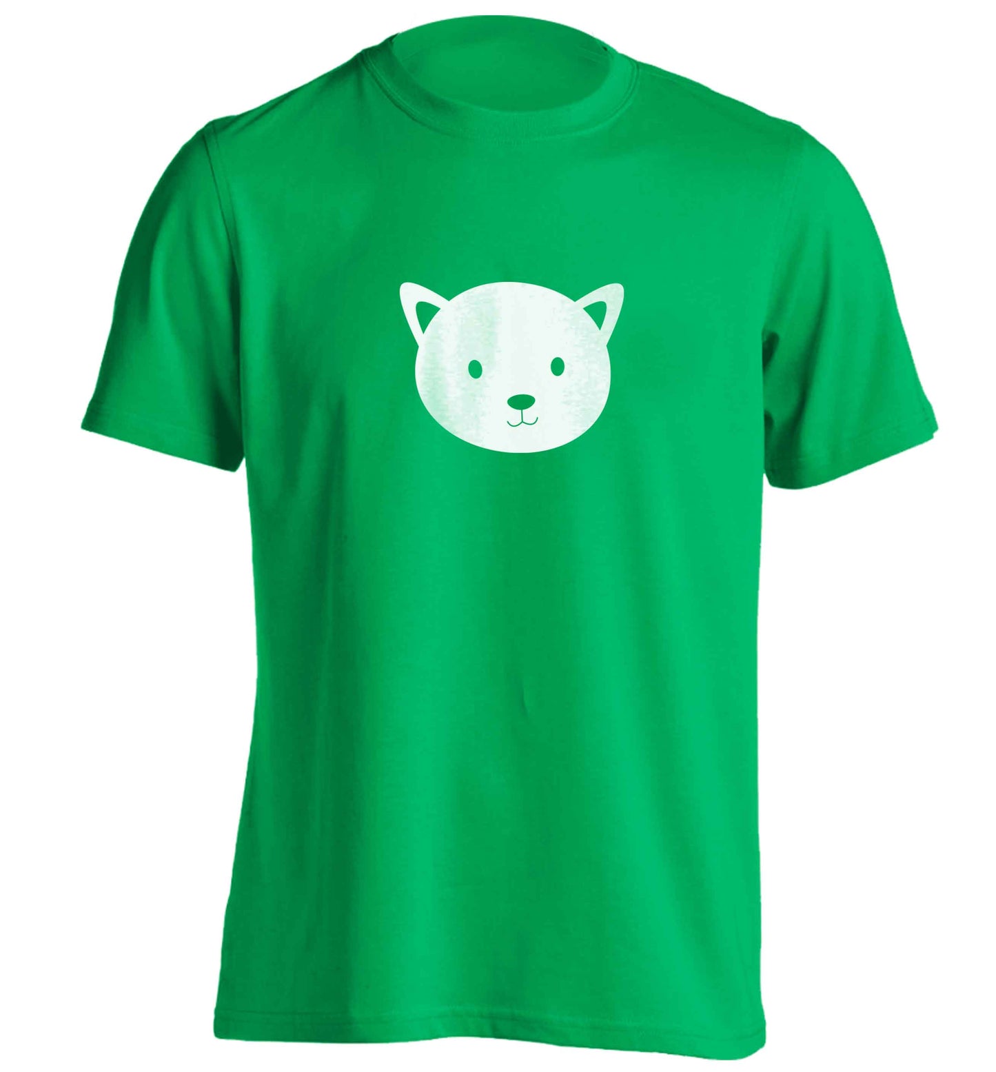 Cat face only Kit adults unisex green Tshirt 2XL