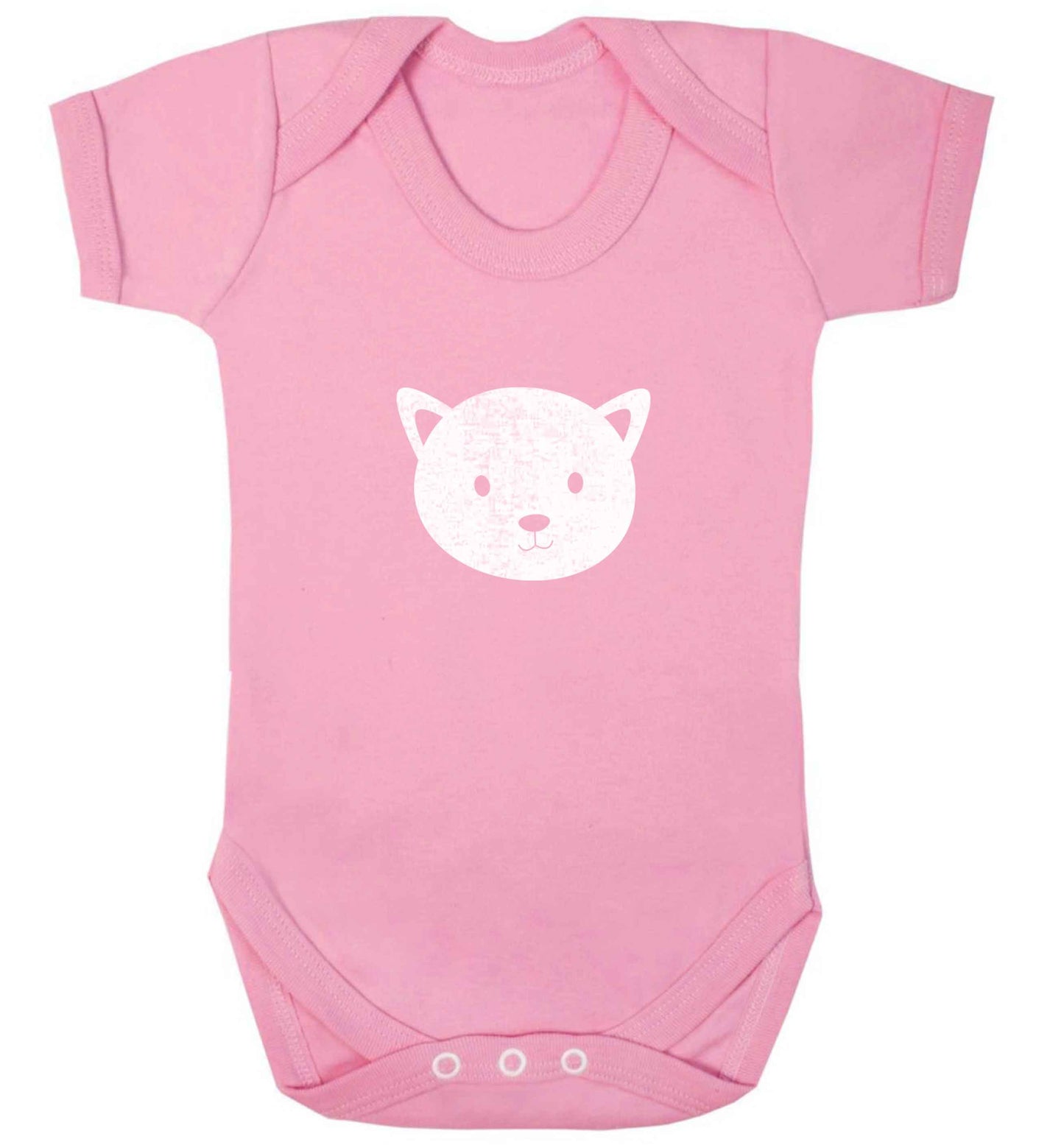 Cat face only Kit baby vest pale pink 18-24 months