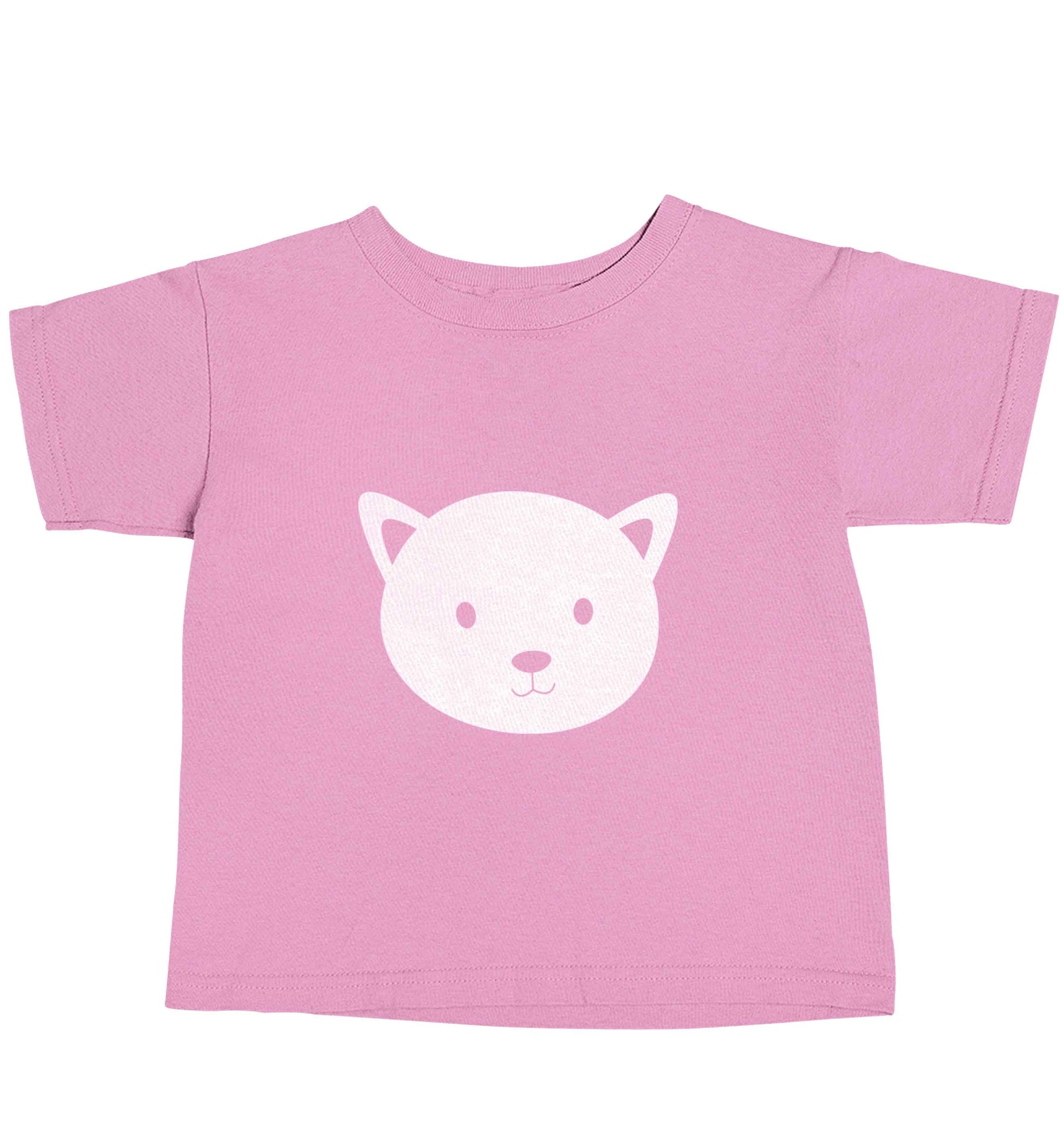Cat face only Kit light pink baby toddler Tshirt 2 Years