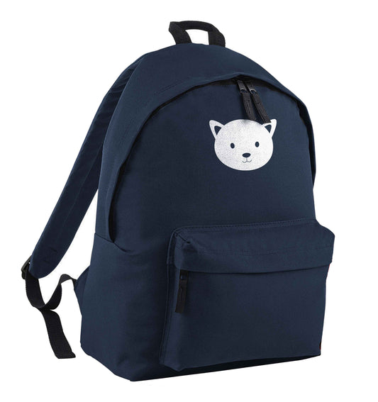 Cat face only Kit navy children's backpack