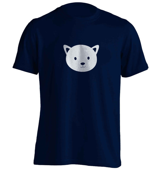 Cat face only Kit adults unisex navy Tshirt 2XL