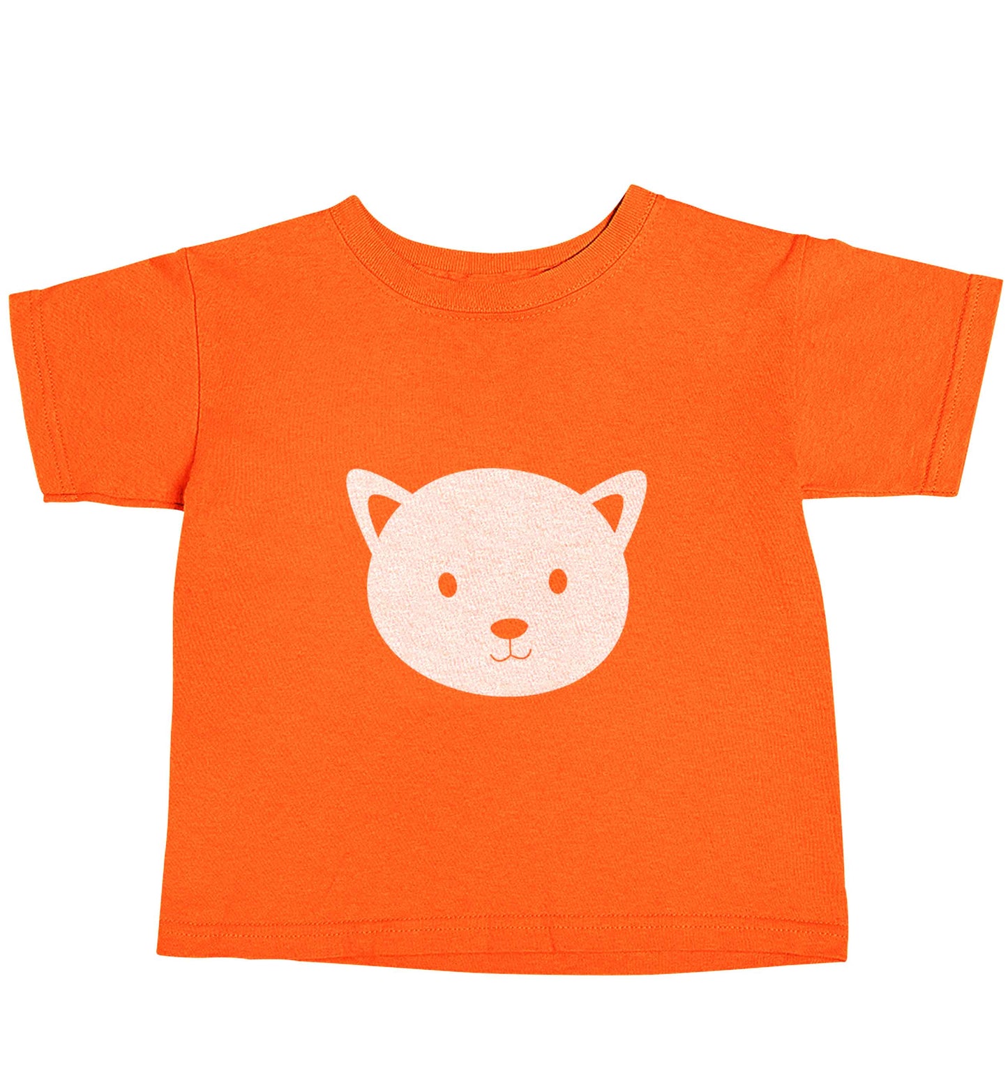 Cat face only Kit orange baby toddler Tshirt 2 Years