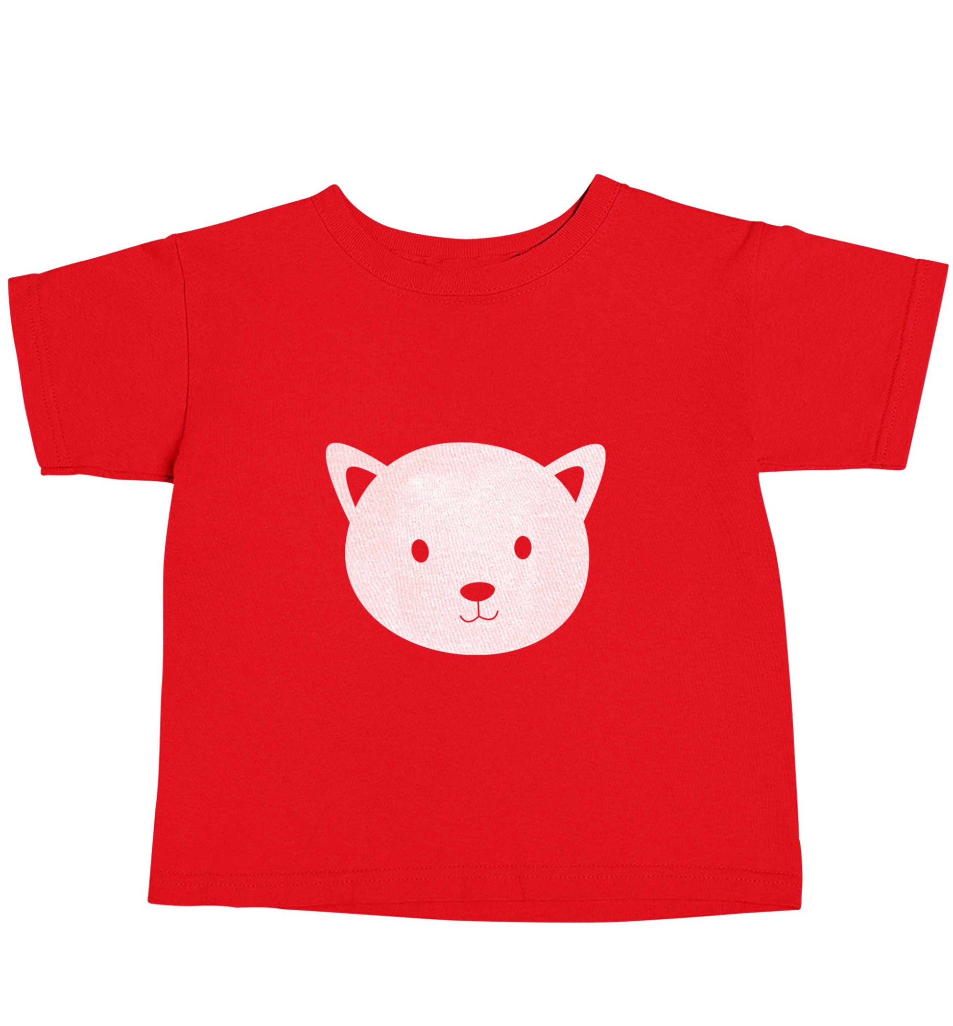 Cat face only Kit red baby toddler Tshirt 2 Years