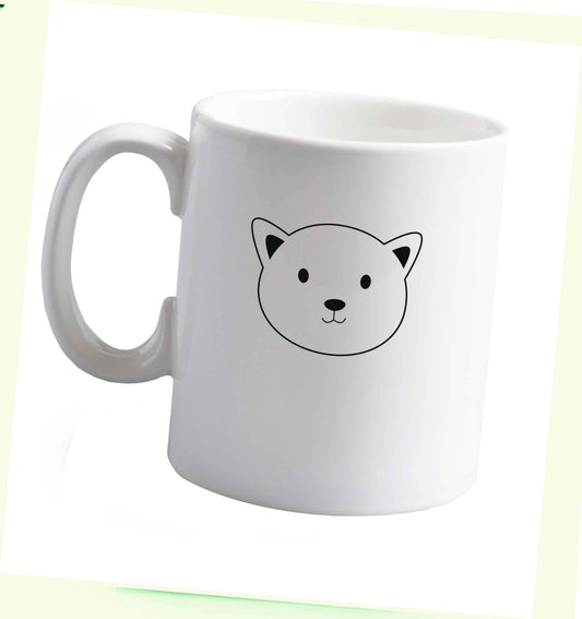 10 oz Cat face only Kit ceramic mug right handed