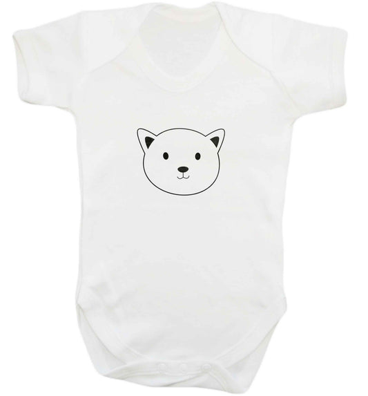 Cat face only Kit baby vest white 18-24 months