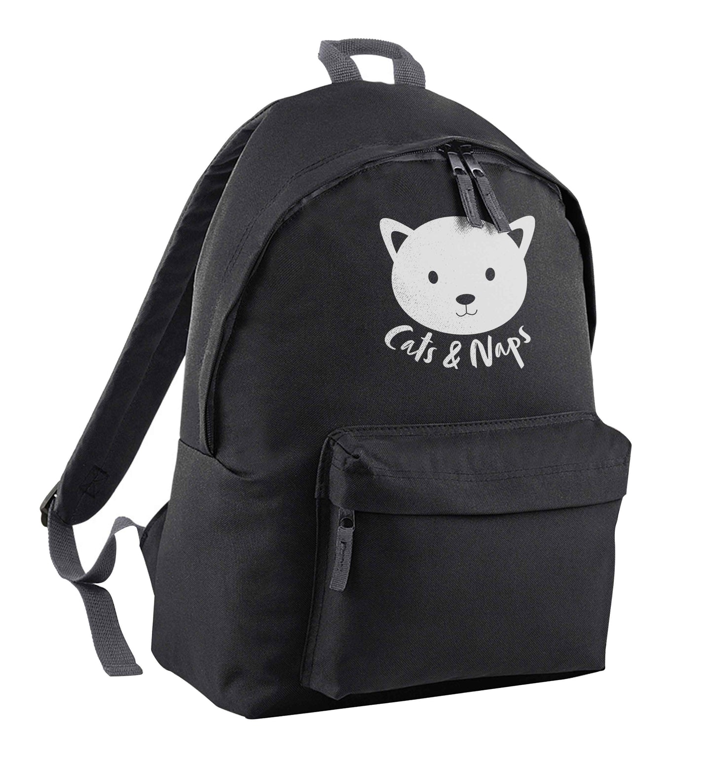 Cats and naps Kit black children's backpack