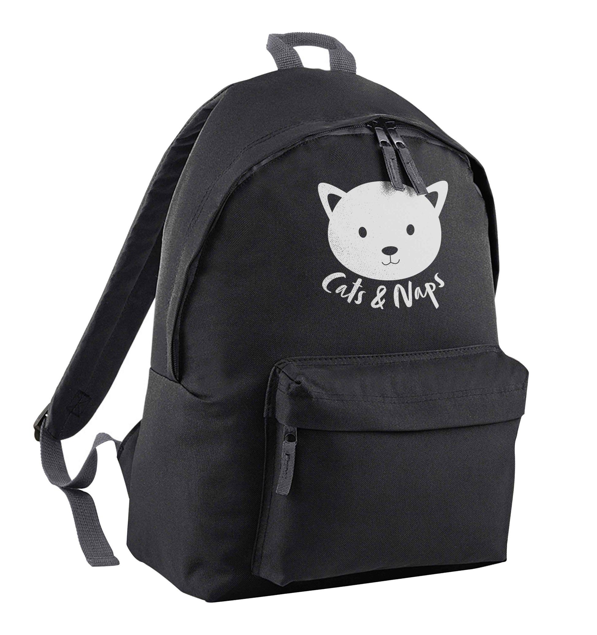 Cats and naps Kit black children's backpack