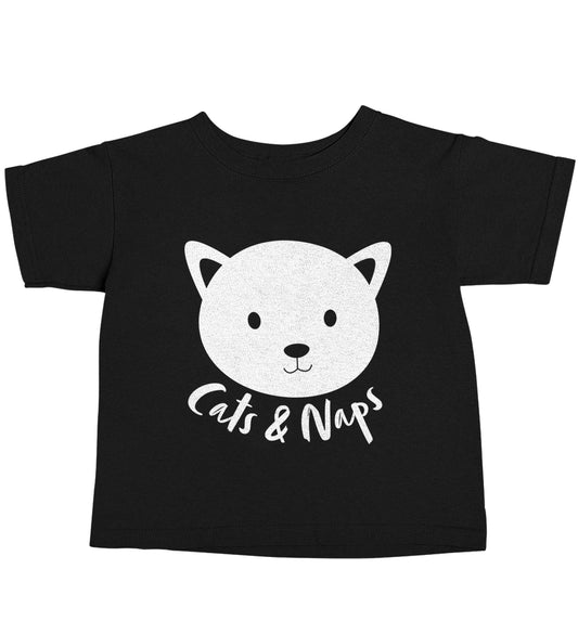 Cats and naps Kit Black baby toddler Tshirt 2 years