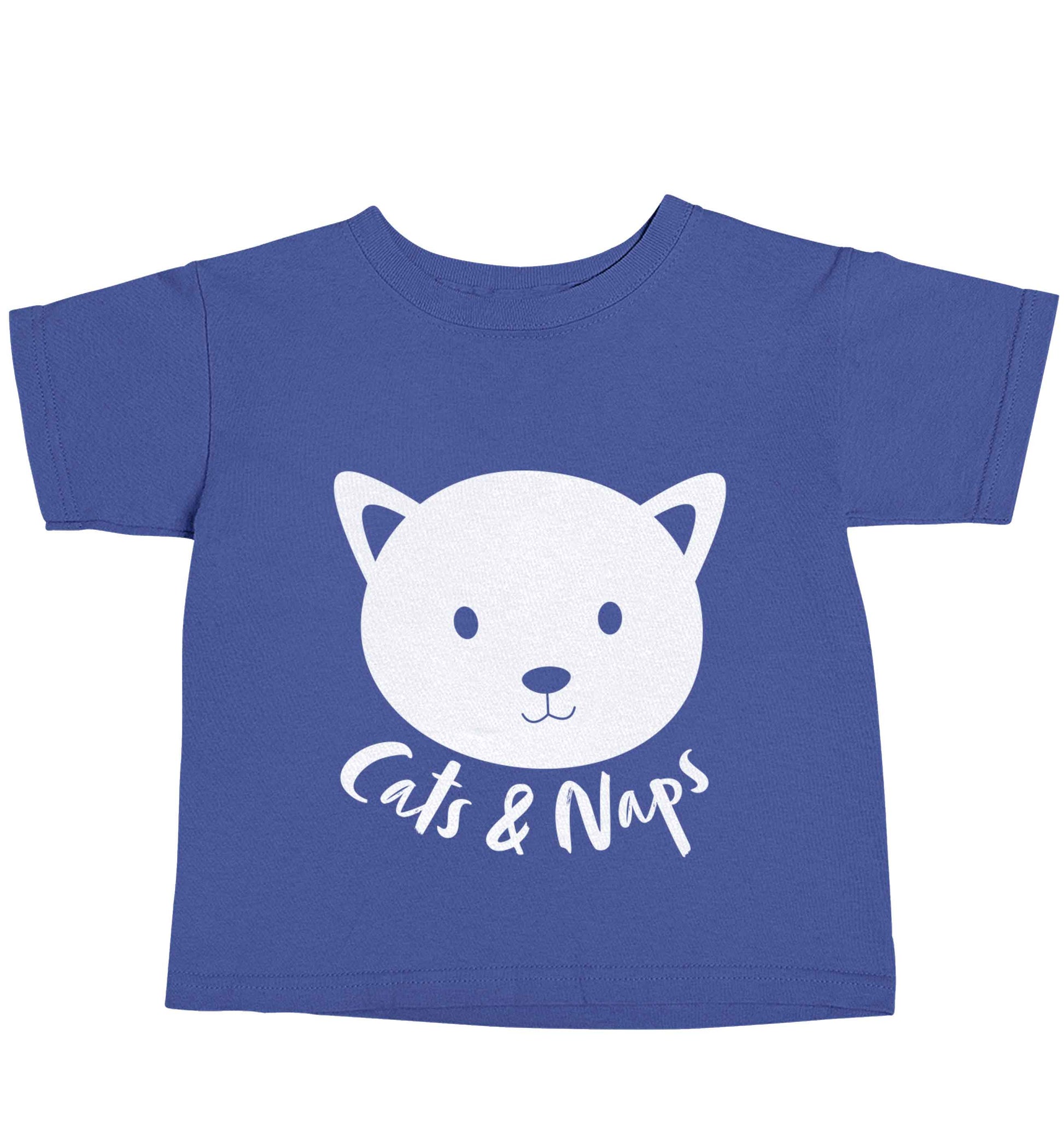 Cats and naps Kit blue baby toddler Tshirt 2 Years