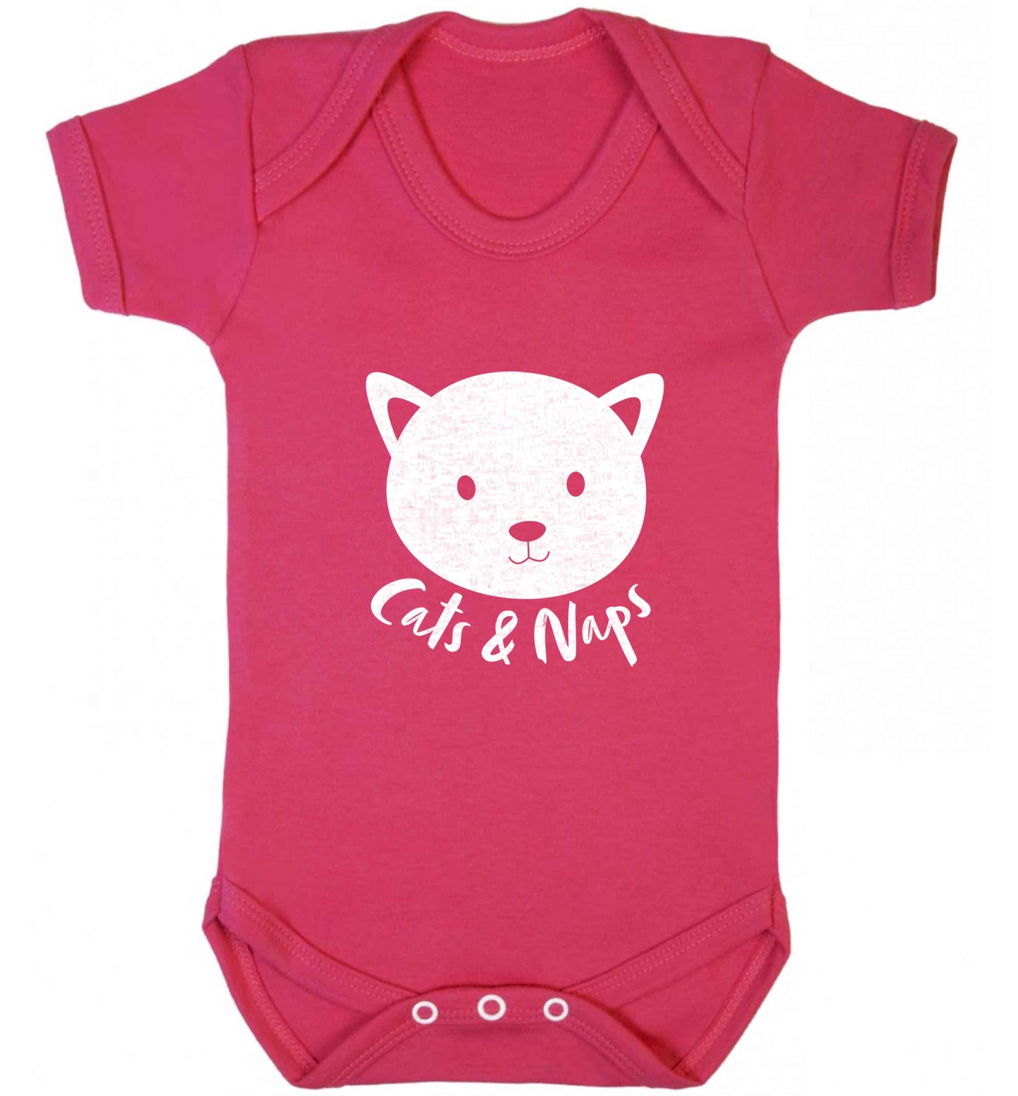 Cats and naps Kit baby vest dark pink 18-24 months