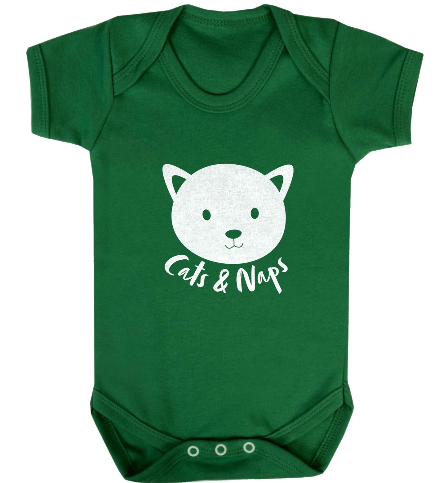 Cats and naps Kit baby vest green 18-24 months