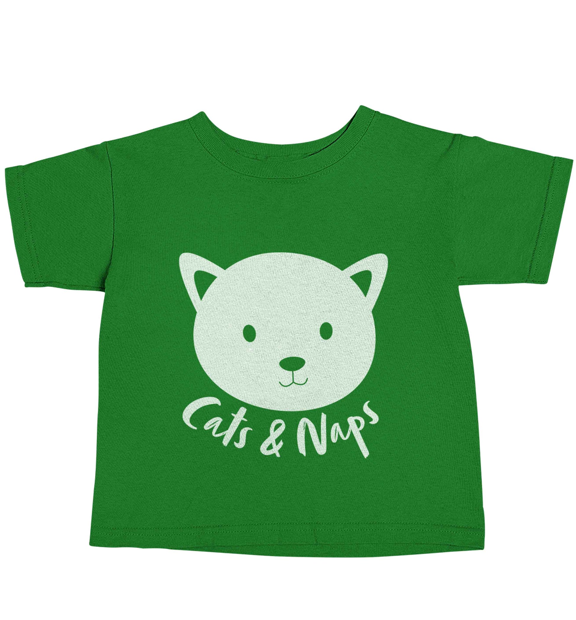 Cats and naps Kit green baby toddler Tshirt 2 Years