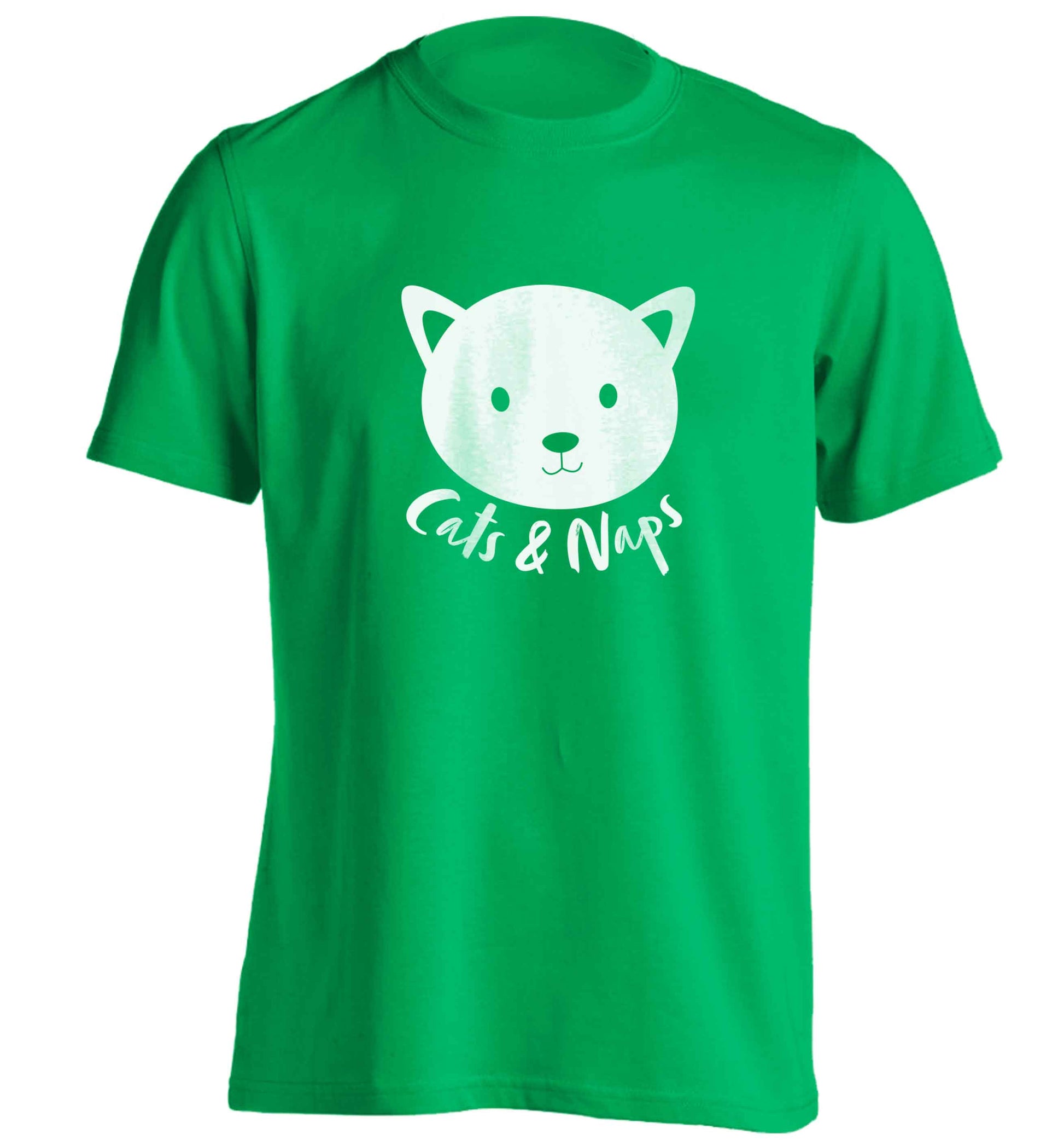Cats and naps Kit adults unisex green Tshirt 2XL