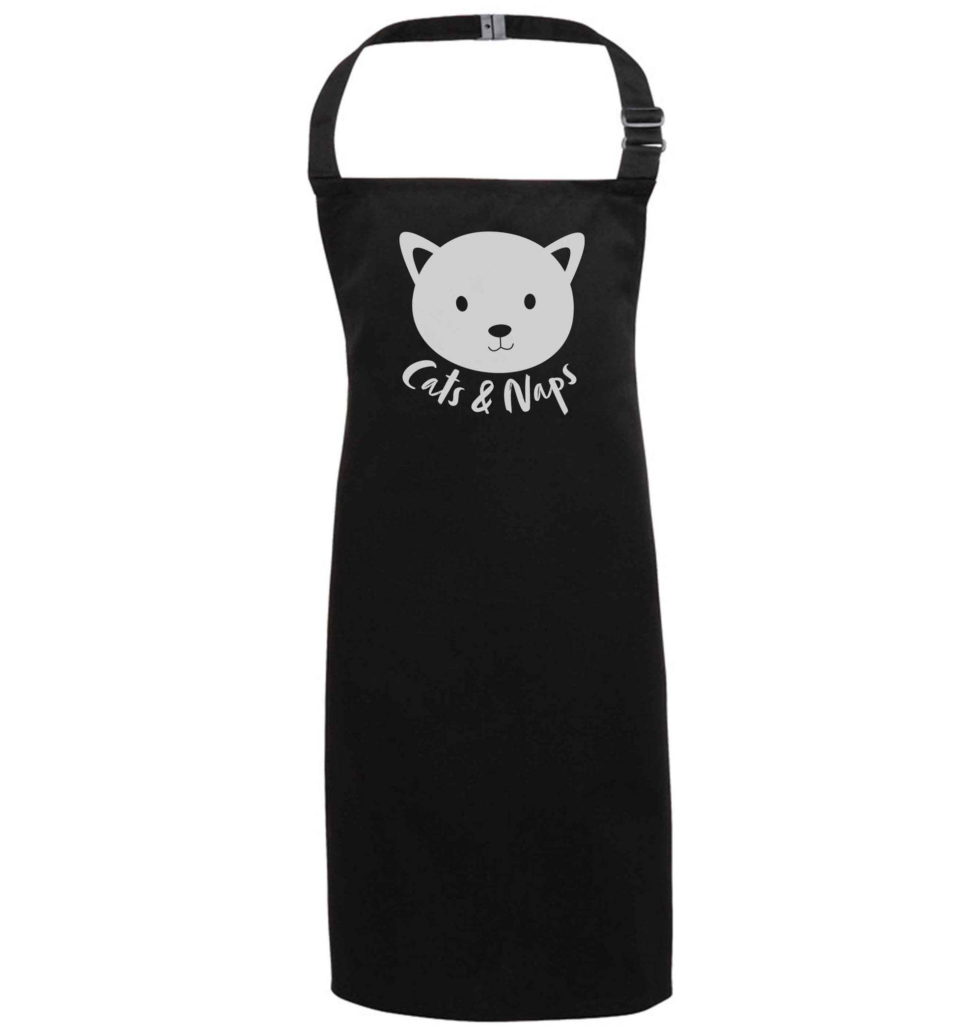 Cats and naps Kit black apron 7-10 years