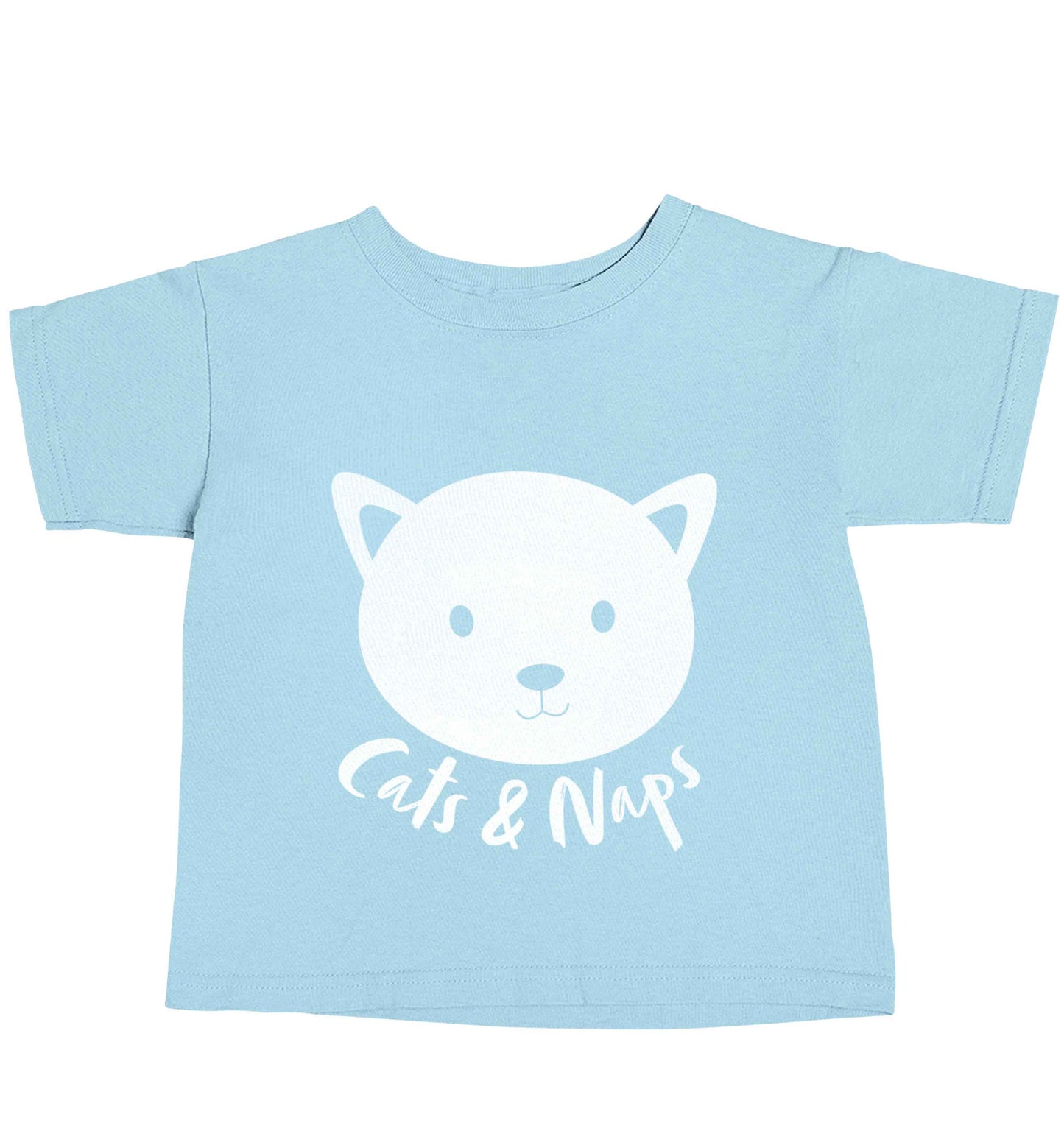 Cats and naps Kit light blue baby toddler Tshirt 2 Years