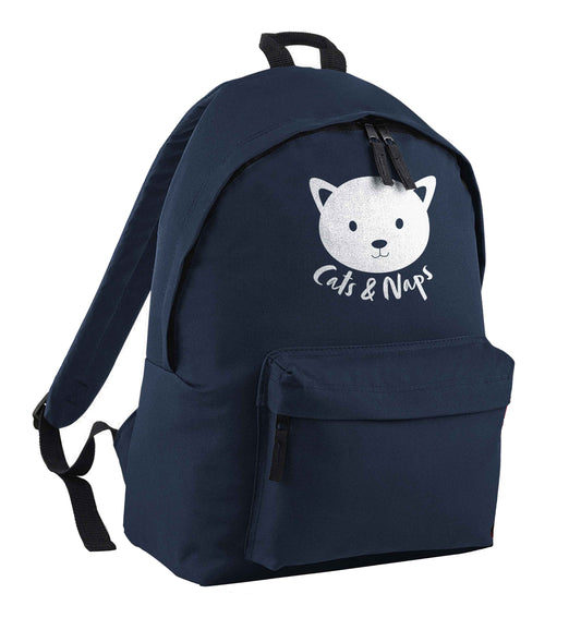 Cats and naps Kit navy children's backpack