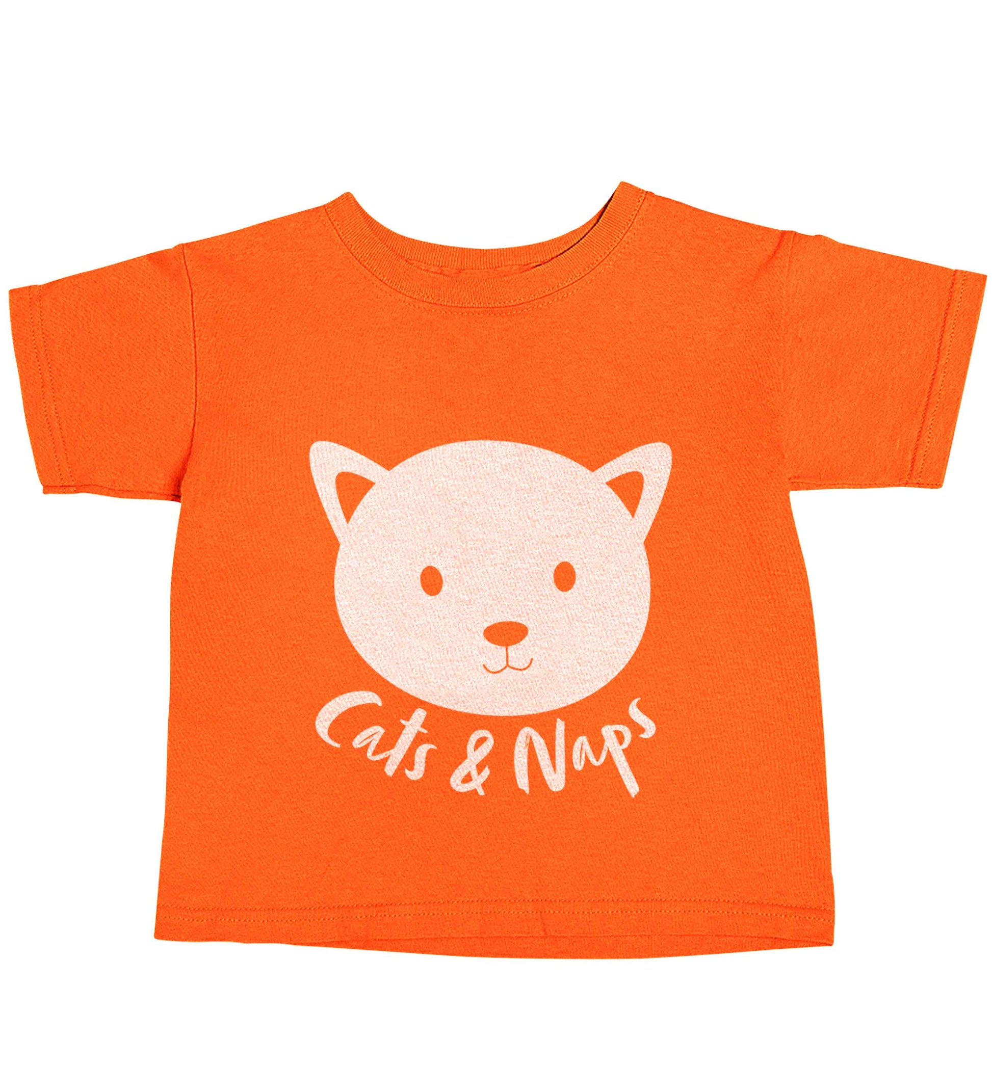 Cats and naps Kit orange baby toddler Tshirt 2 Years
