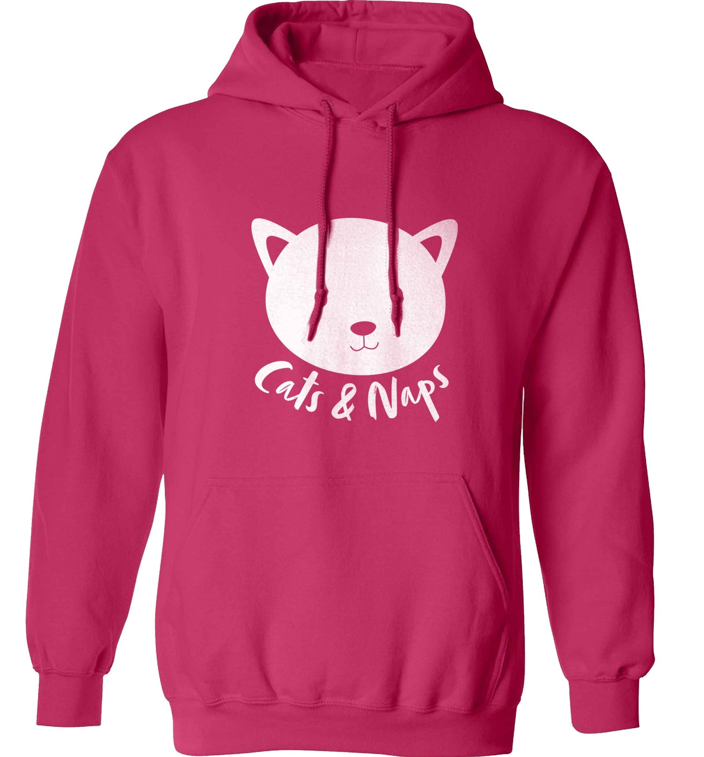 Cats and naps Kit adults unisex pink hoodie 2XL