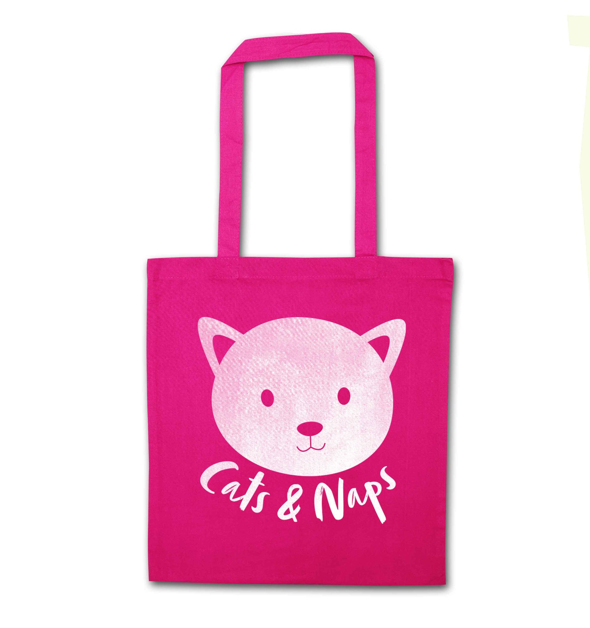 Cats and naps Kit pink tote bag