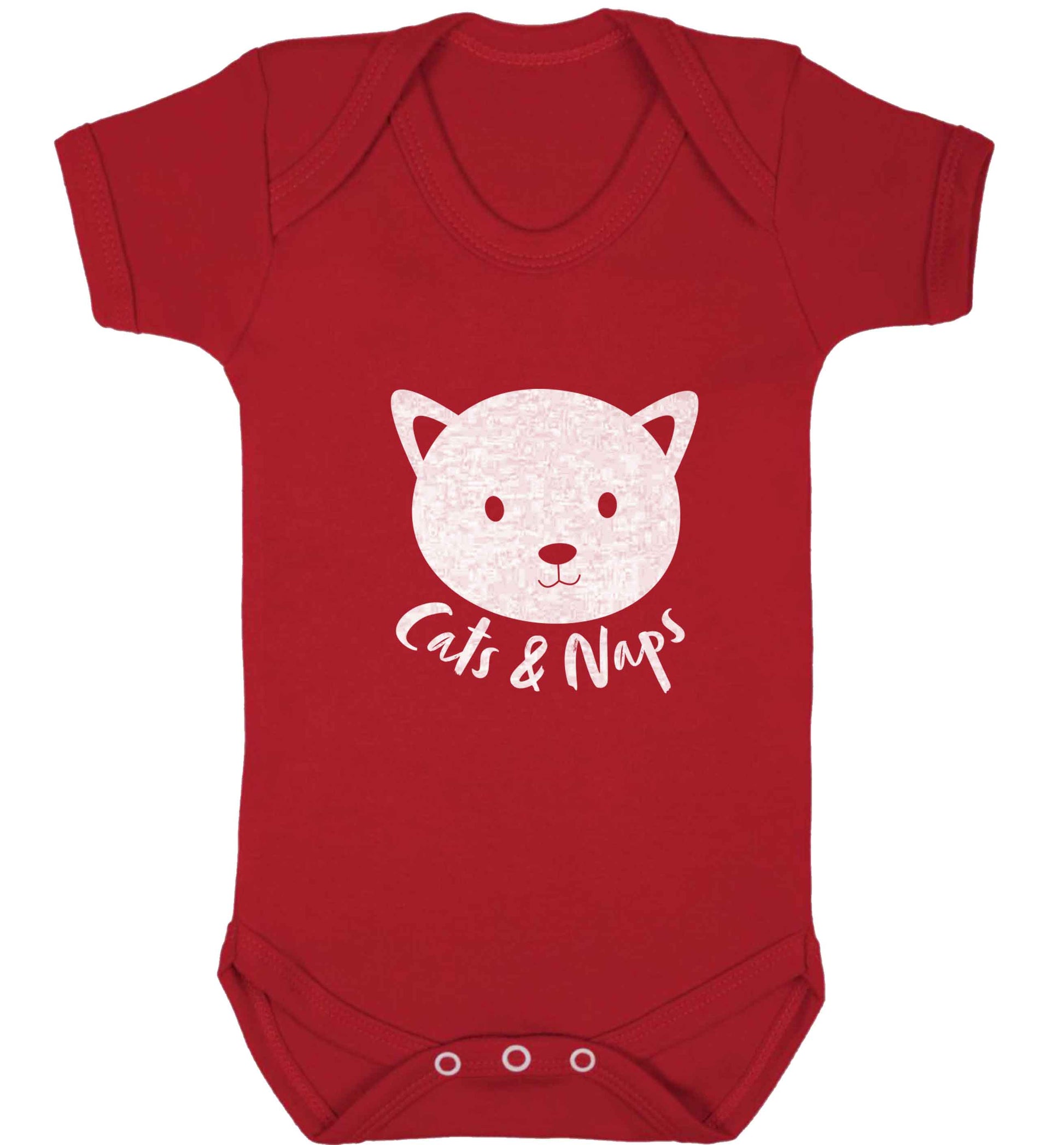 Cats and naps Kit baby vest red 18-24 months