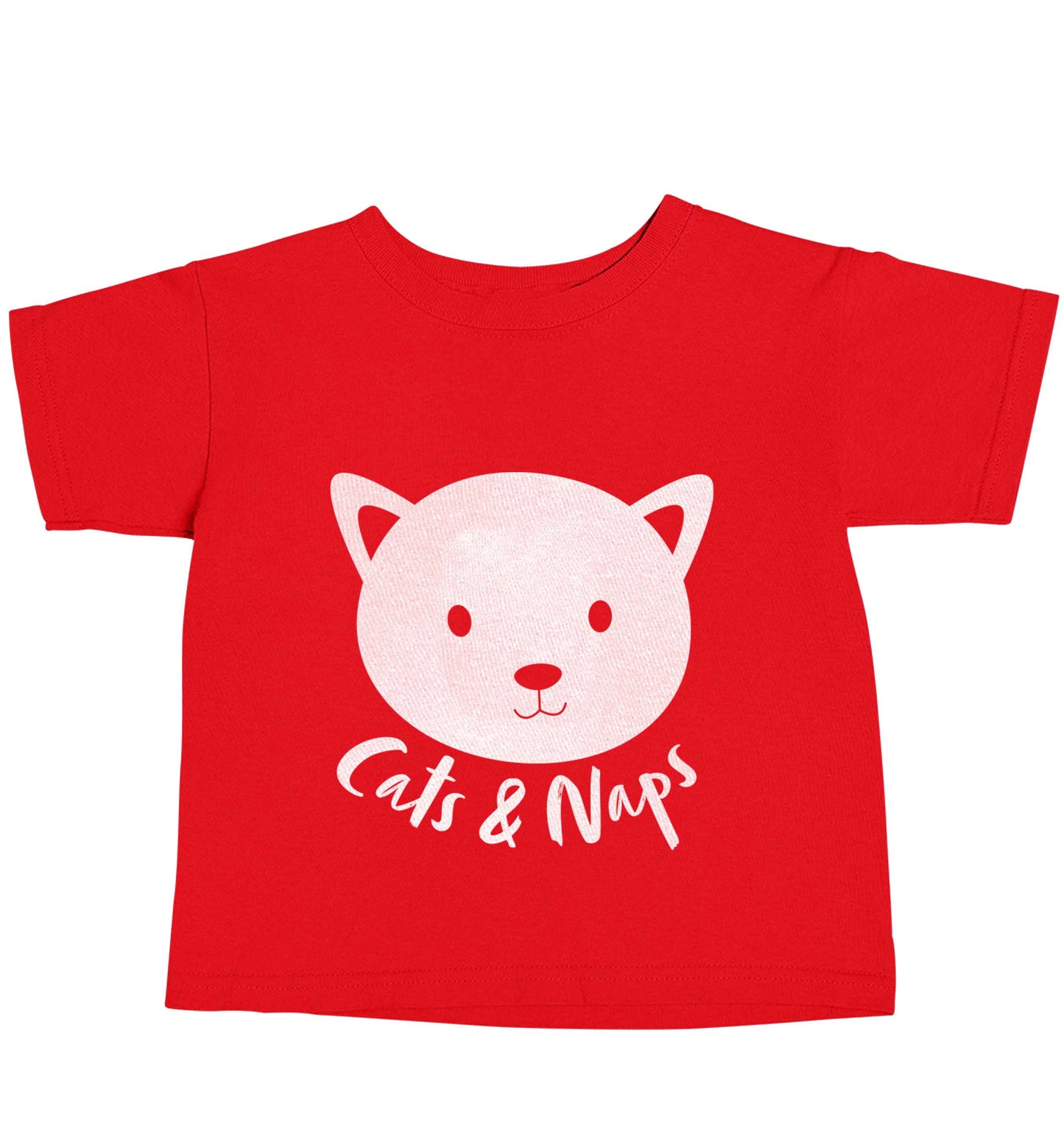 Cats and naps Kit red baby toddler Tshirt 2 Years