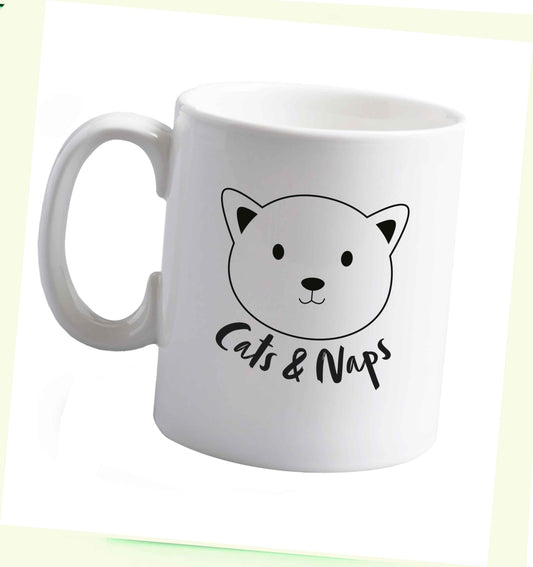 10 oz Cats and naps Kit ceramic mug right handed