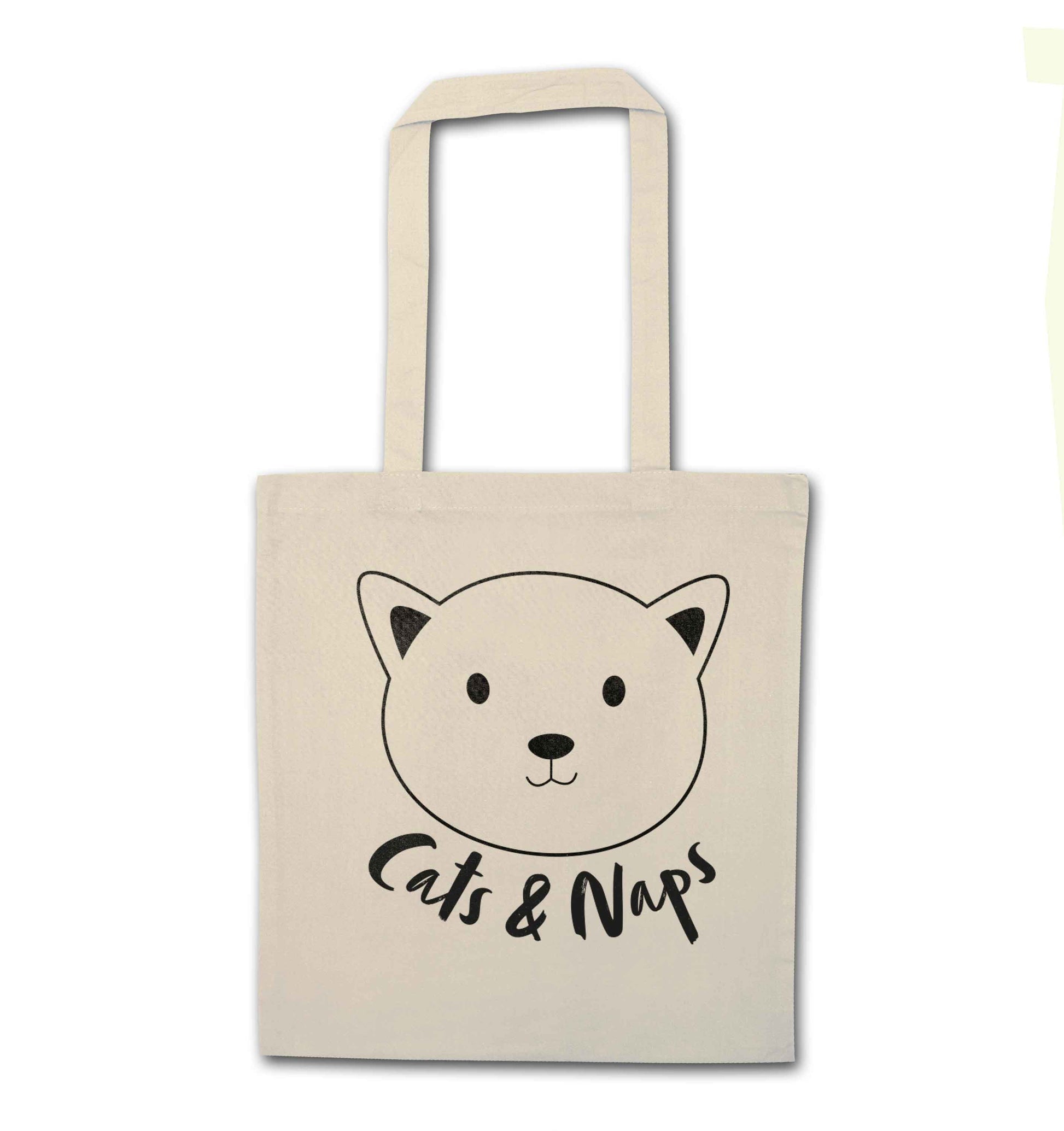 Cats and naps Kit natural tote bag