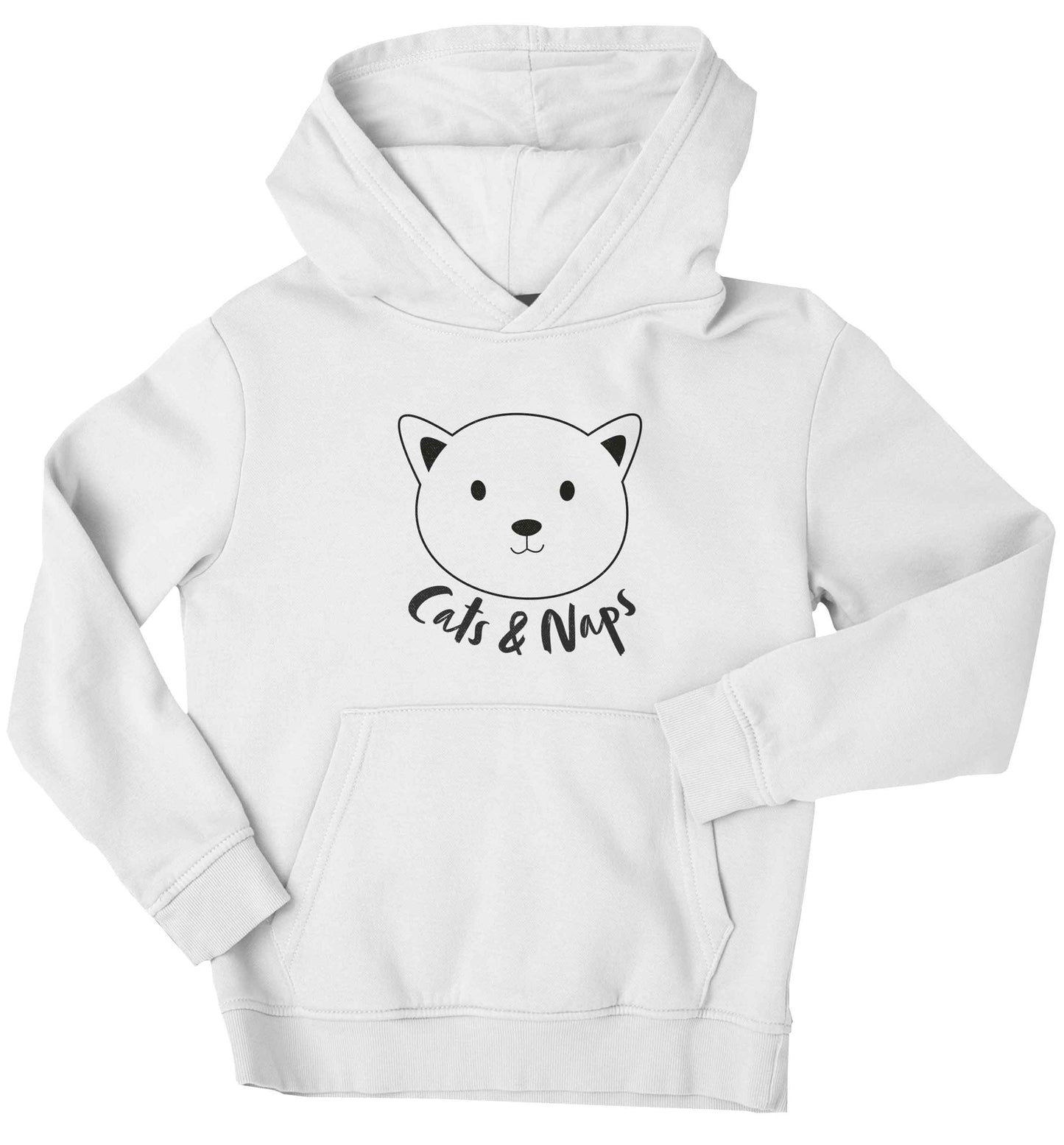 Cats and naps Kit children's white hoodie 12-13 Years