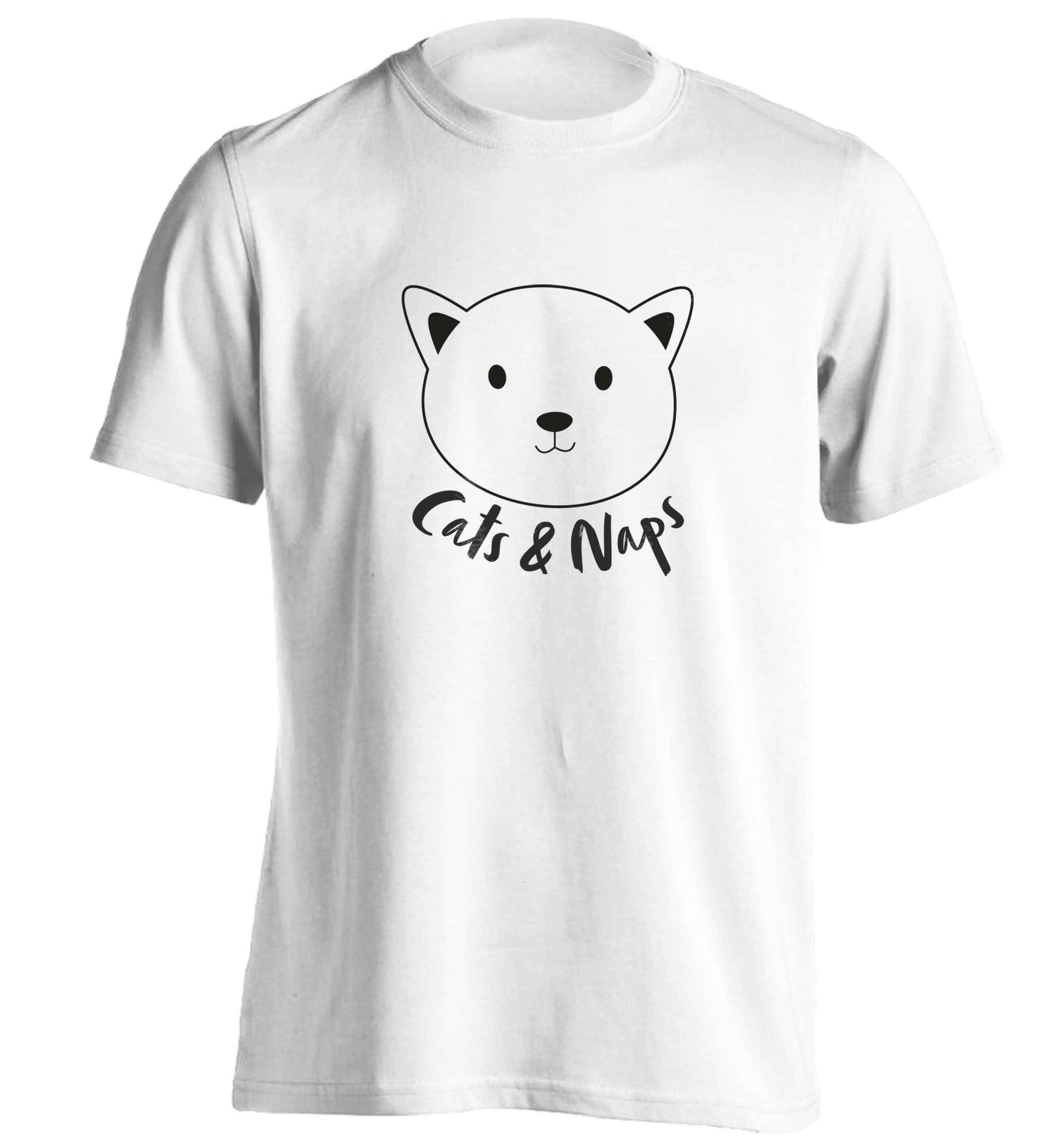 Cats and naps Kit adults unisex white Tshirt 2XL