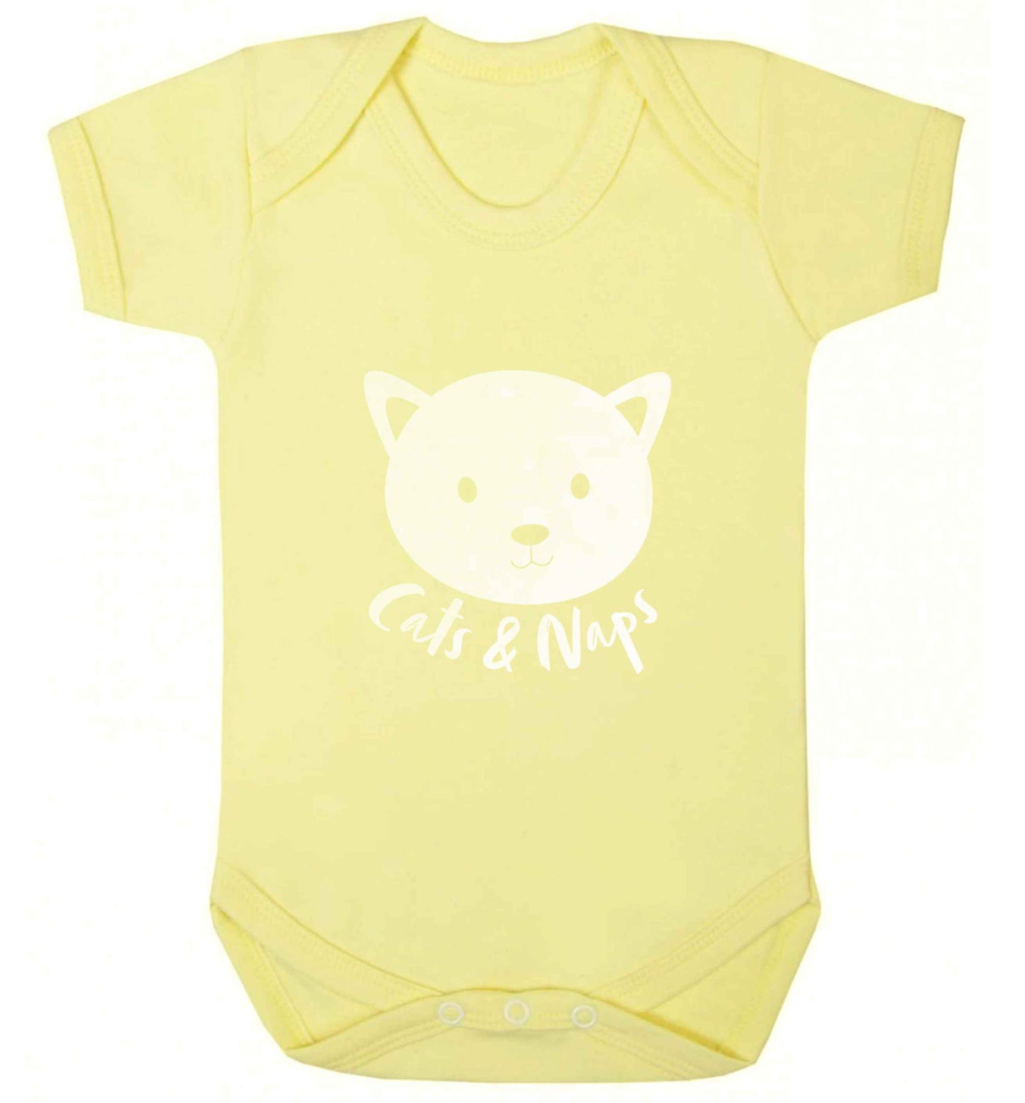 Cats and naps Kit baby vest pale yellow 18-24 months