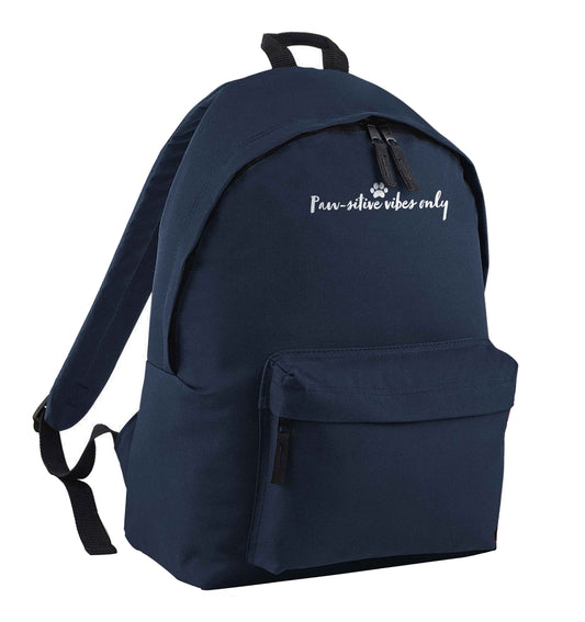 Pawsitive vibes only Kit navy children's backpack