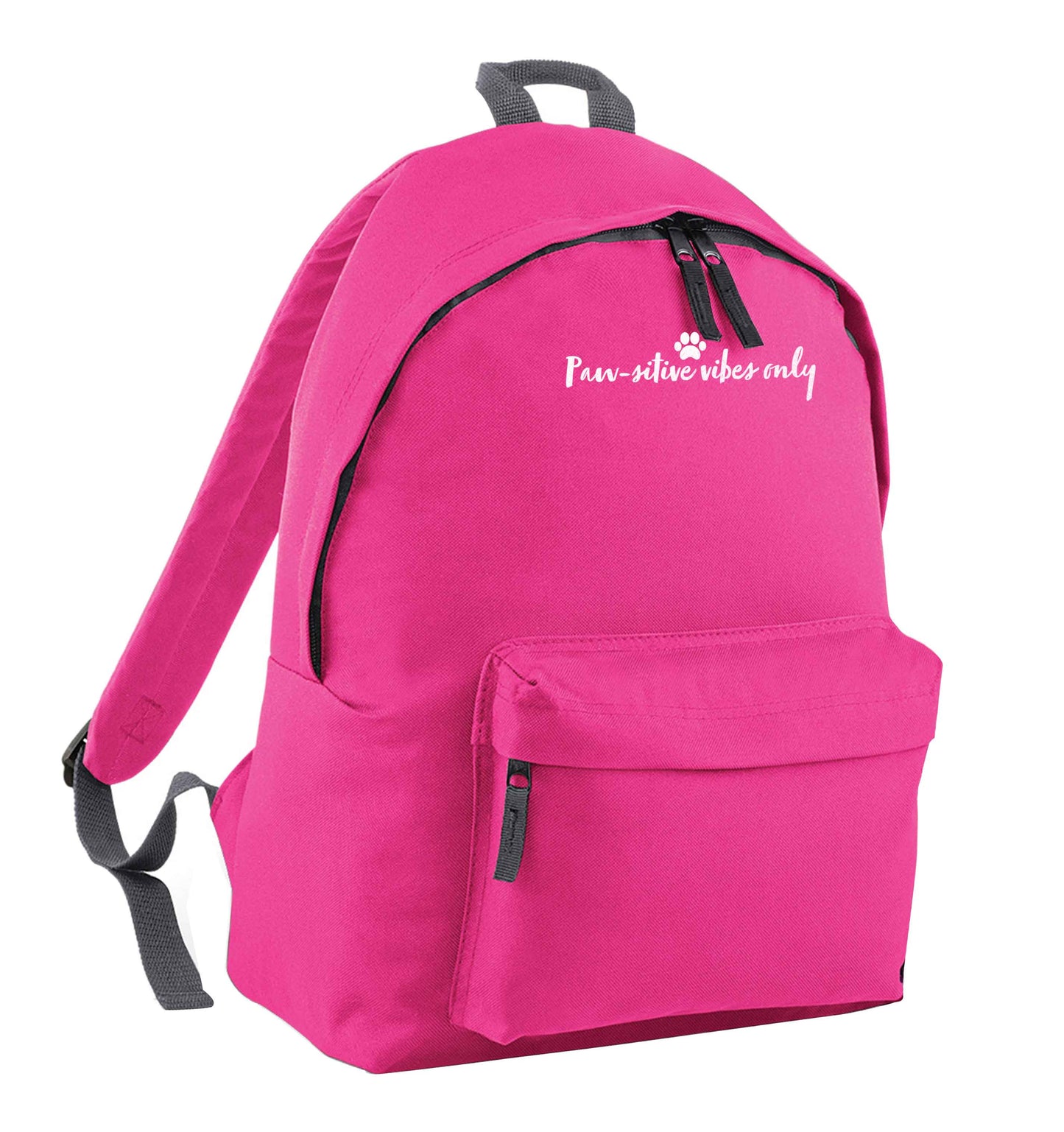Pawsitive vibes only Kit pink children's backpack