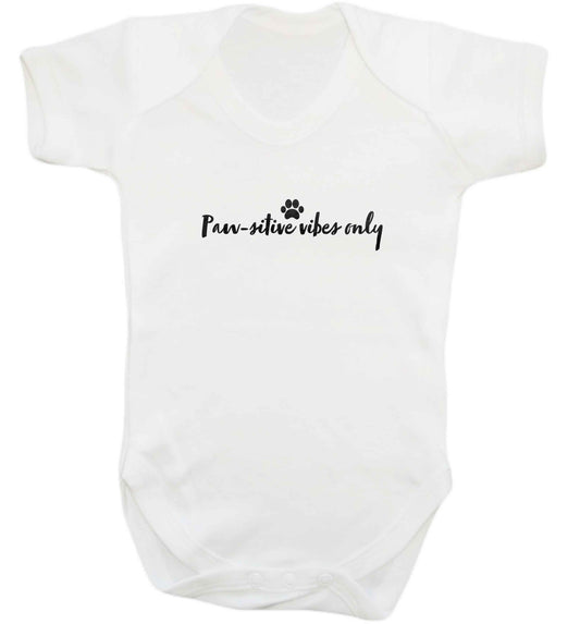 Pawsitive vibes only Kit baby vest white 18-24 months
