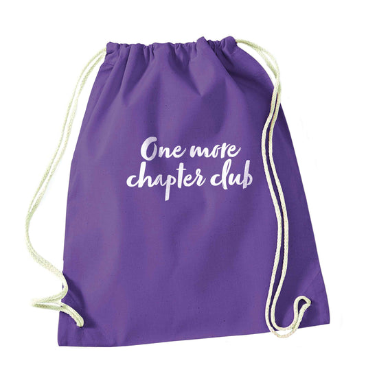 One more chapter club Kit purple drawstring bag