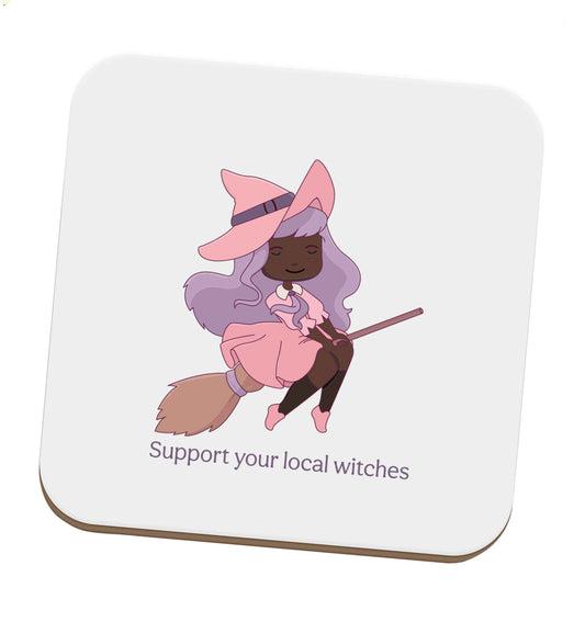 Support your local witches Kit set of four coasters