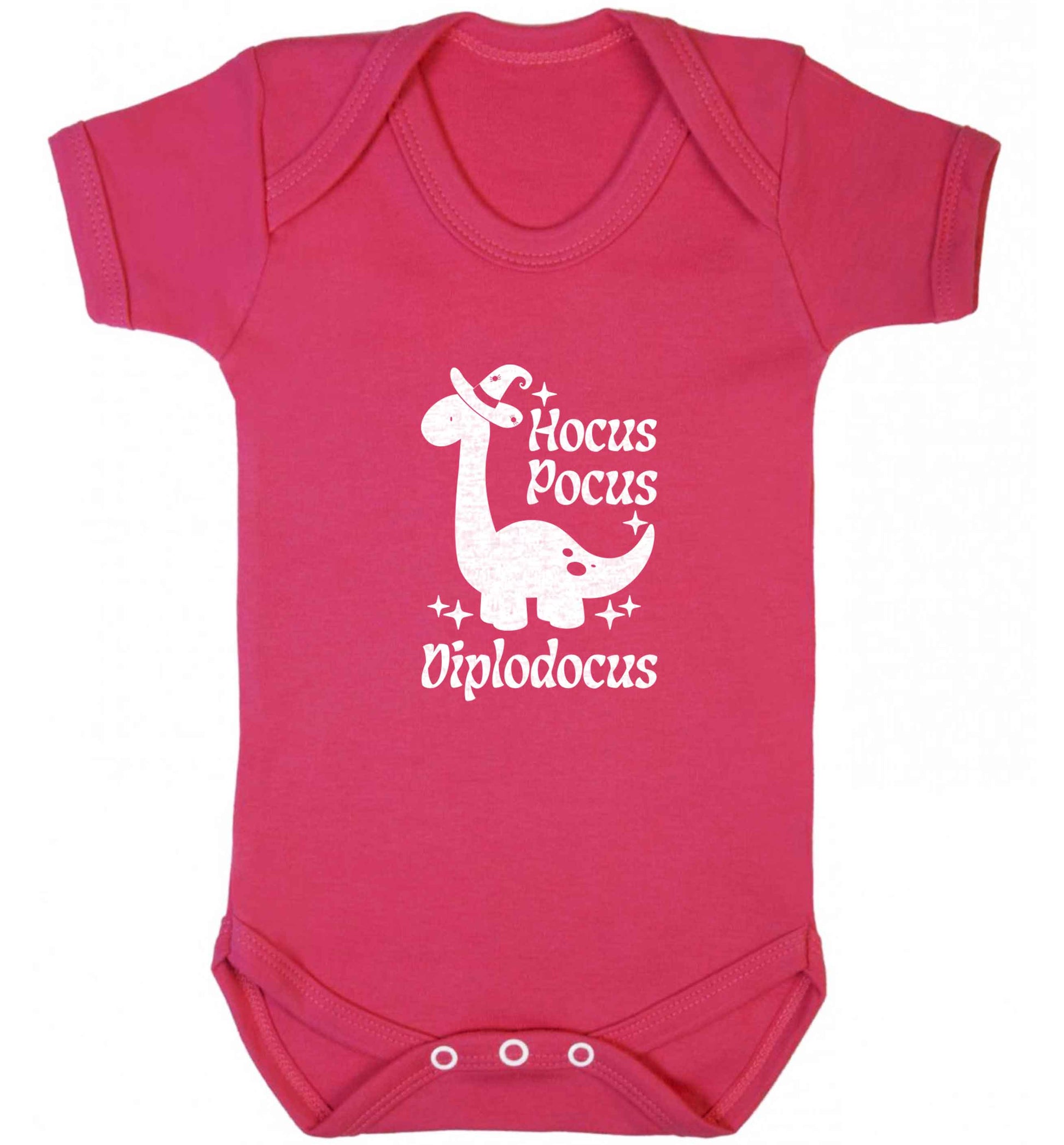Hocus pocus diplodocus Kit baby vest dark pink 18-24 months